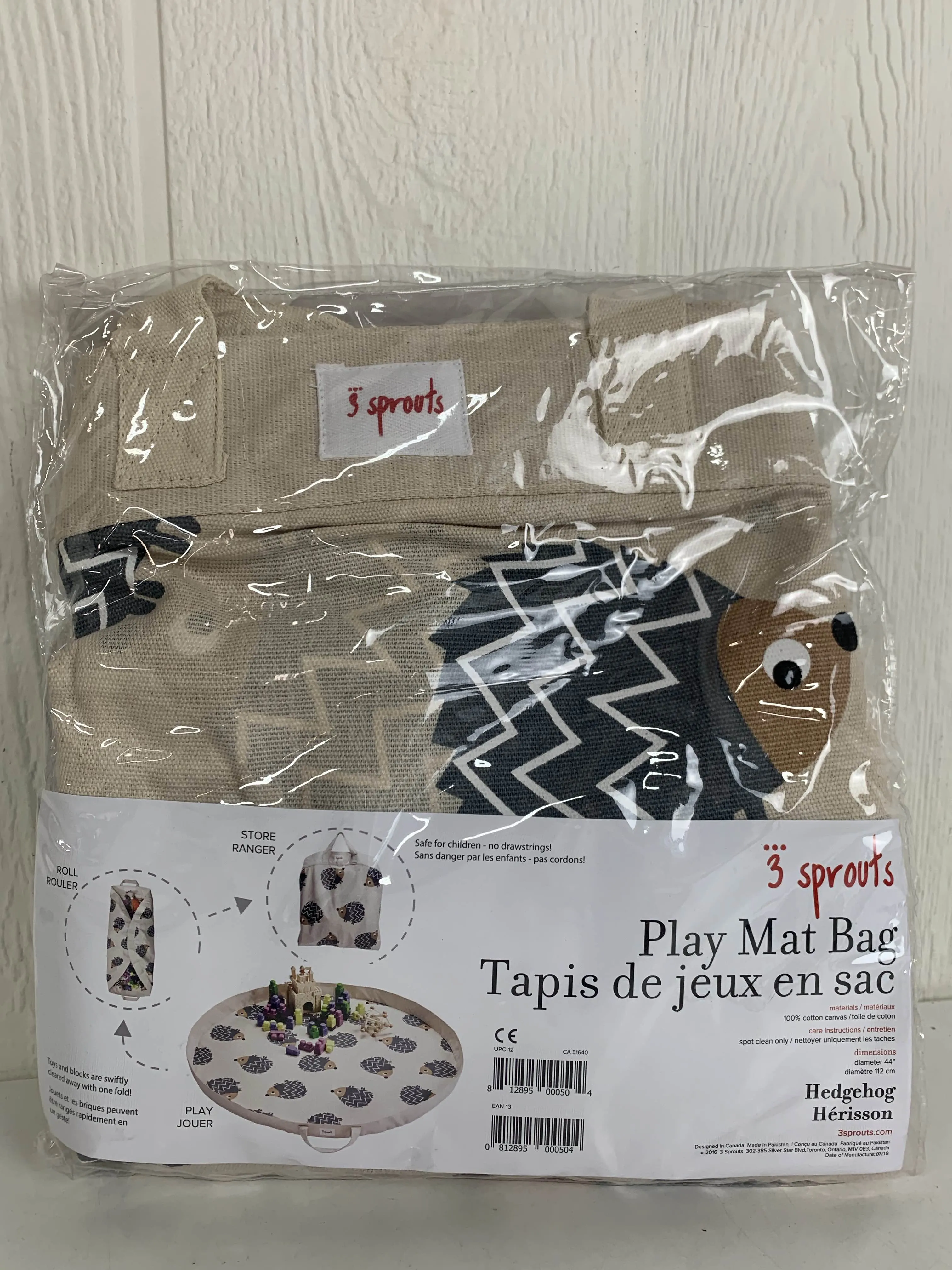 3 Sprouts Play Mat, Hedgehog