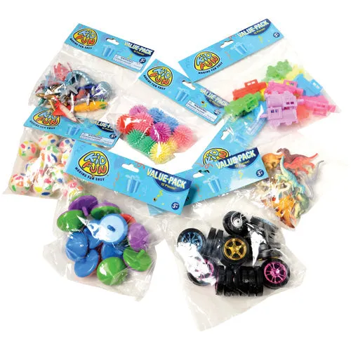 84-Piece Prize Refill Pack for Carnival Crane Game | Assorted Classroom Rewards