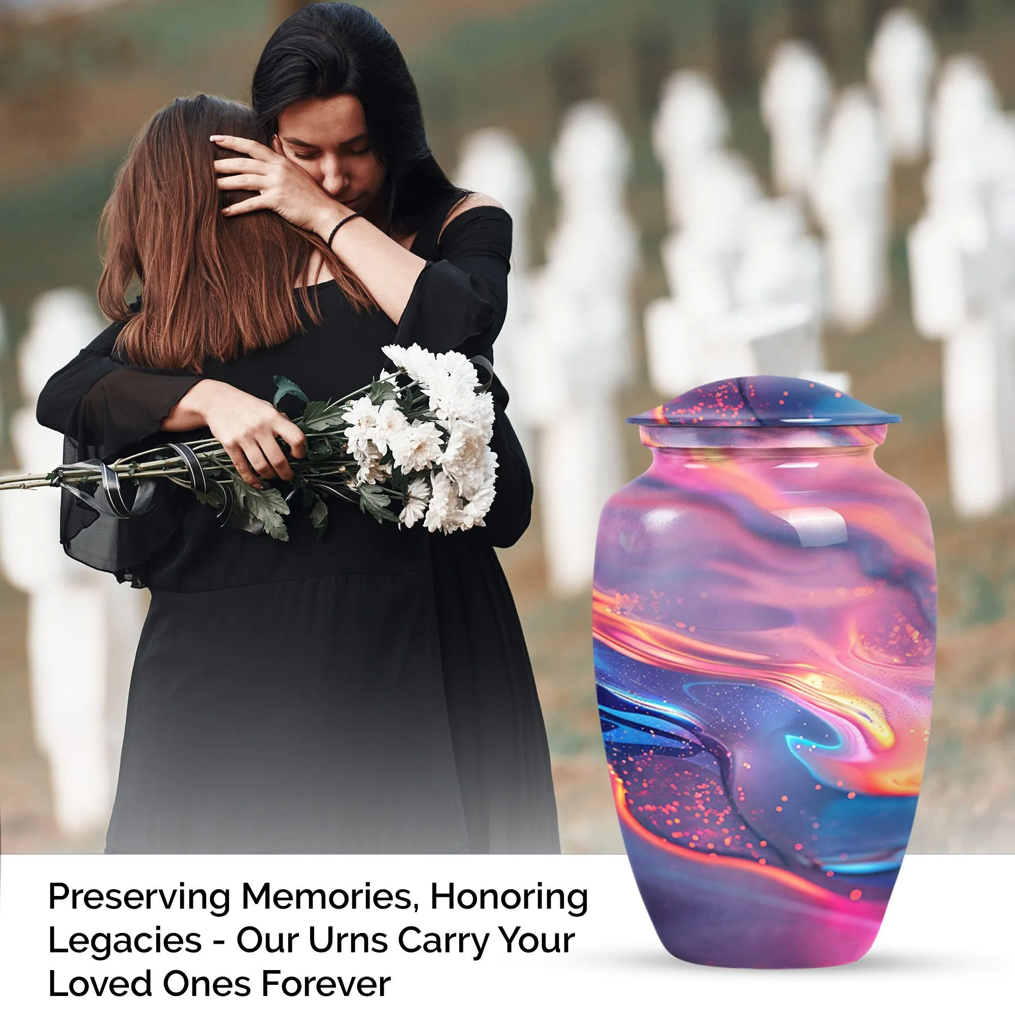 Abstract Elegance: Enigmatic Burial Cremation Urn