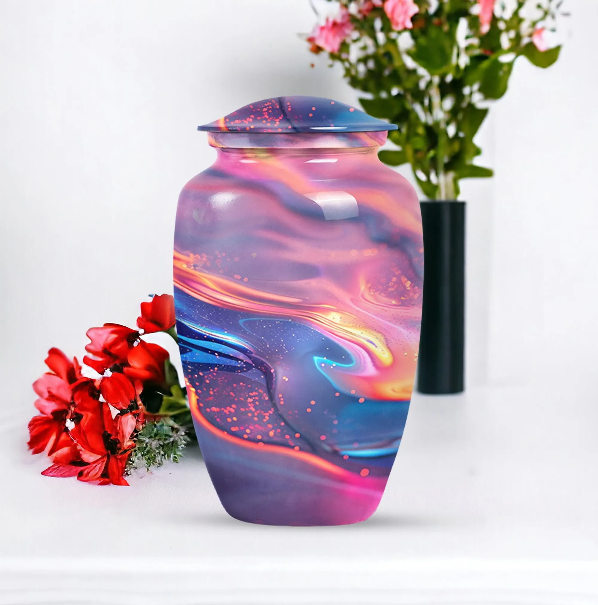 Abstract Elegance: Enigmatic Burial Cremation Urn