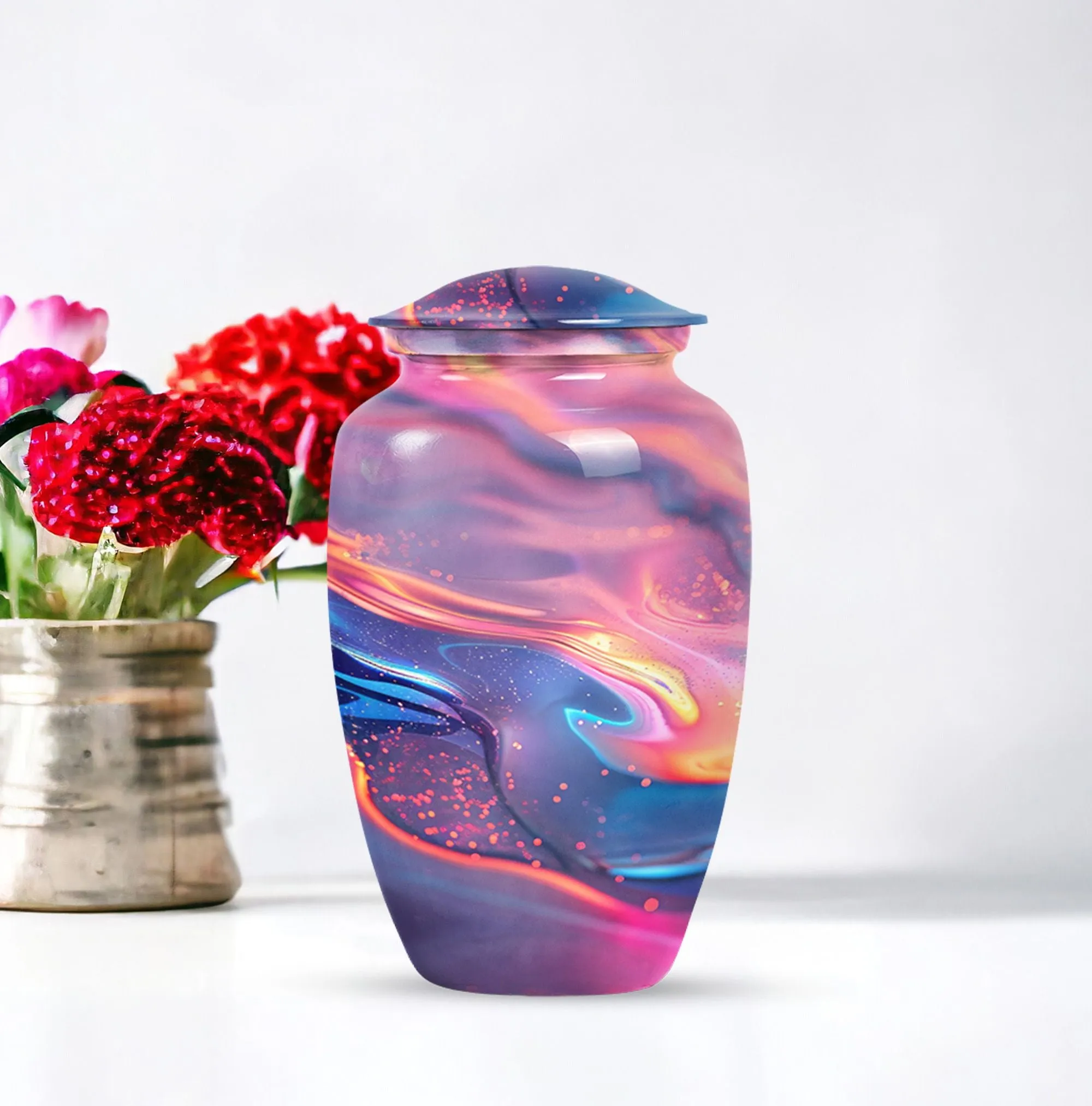 Abstract Elegance: Enigmatic Burial Cremation Urn