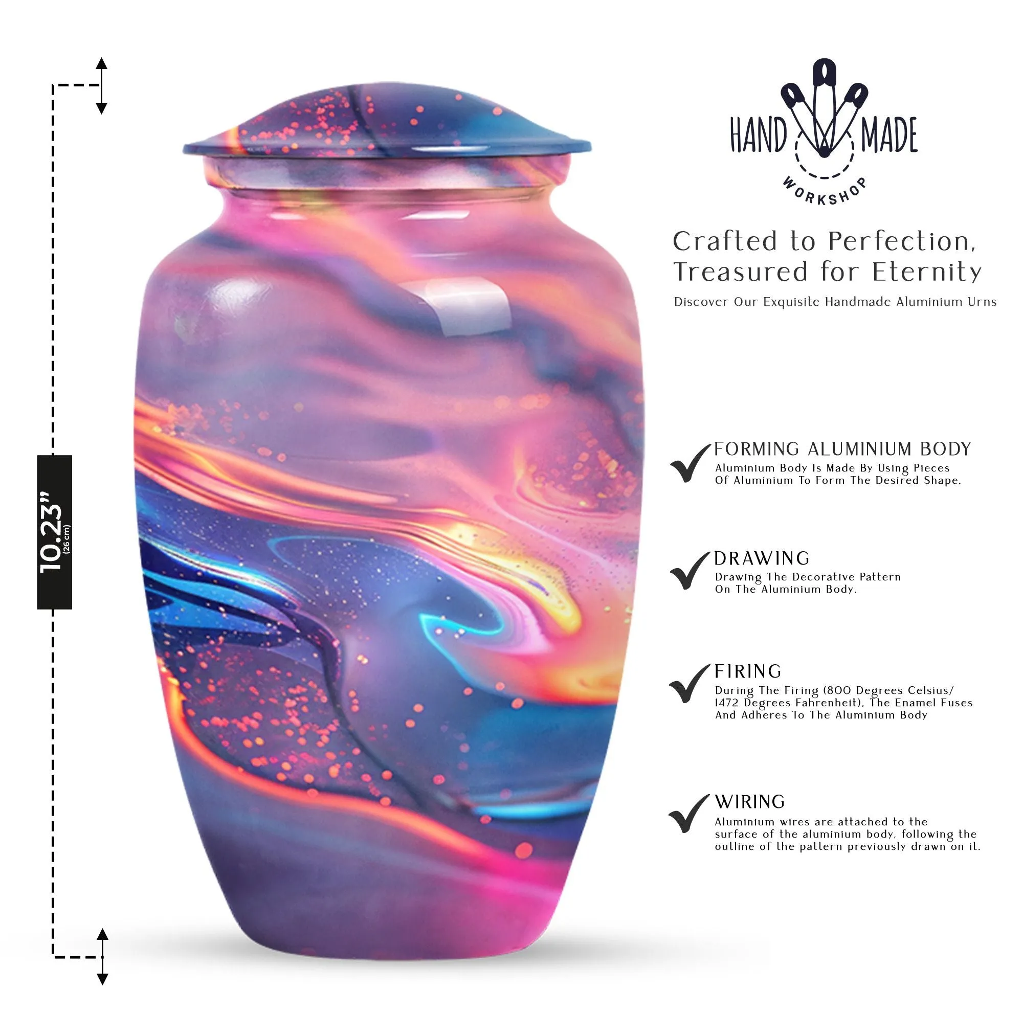 Abstract Elegance: Enigmatic Burial Cremation Urn