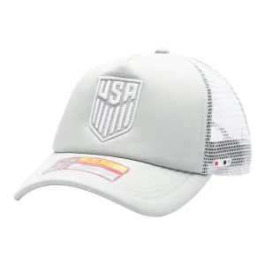 Adult Fan Ink USMNT Fog Grey Trucker Hat