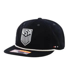 Adult Fan Ink USMNT Snow Beach Snapback Navy Hat