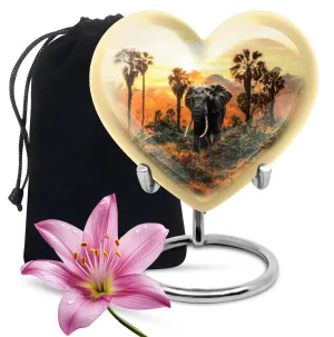 Affectionate Remembrance - Elephant Urn, Reverent Resting Place for Male
