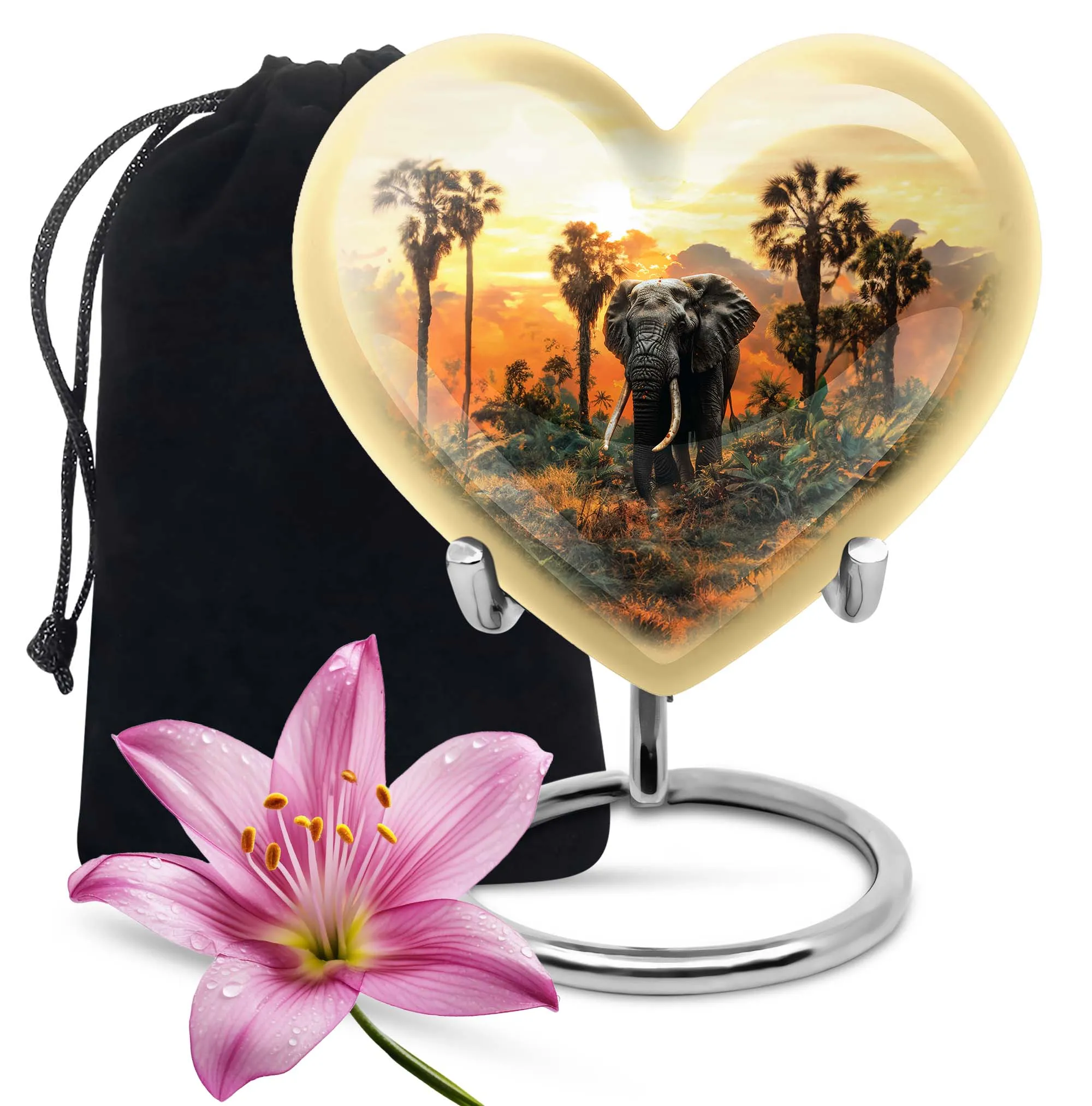 Affectionate Remembrance - Elephant Urn, Reverent Resting Place for Male
