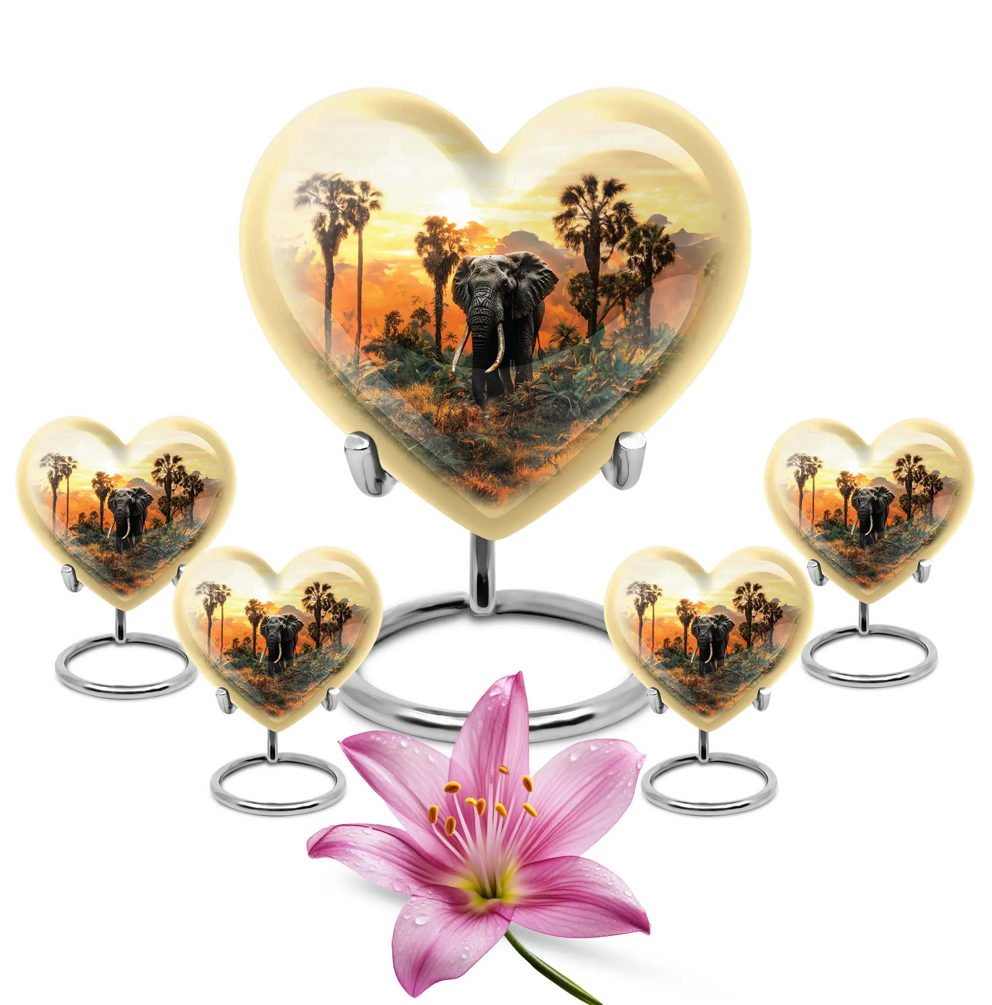Affectionate Remembrance - Elephant Urn, Reverent Resting Place for Male