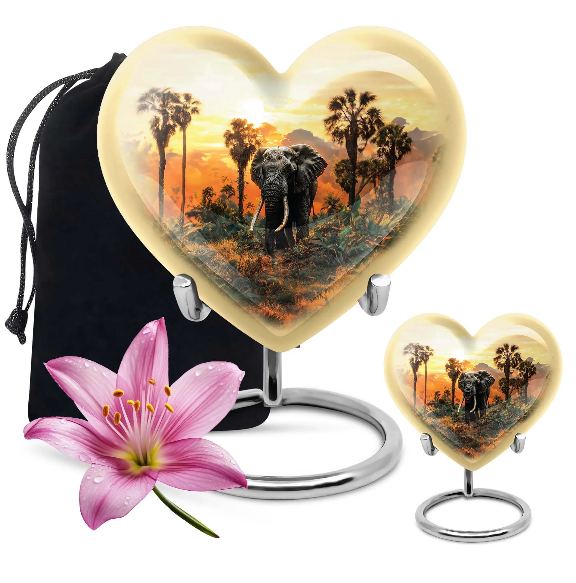 Affectionate Remembrance - Elephant Urn, Reverent Resting Place for Male