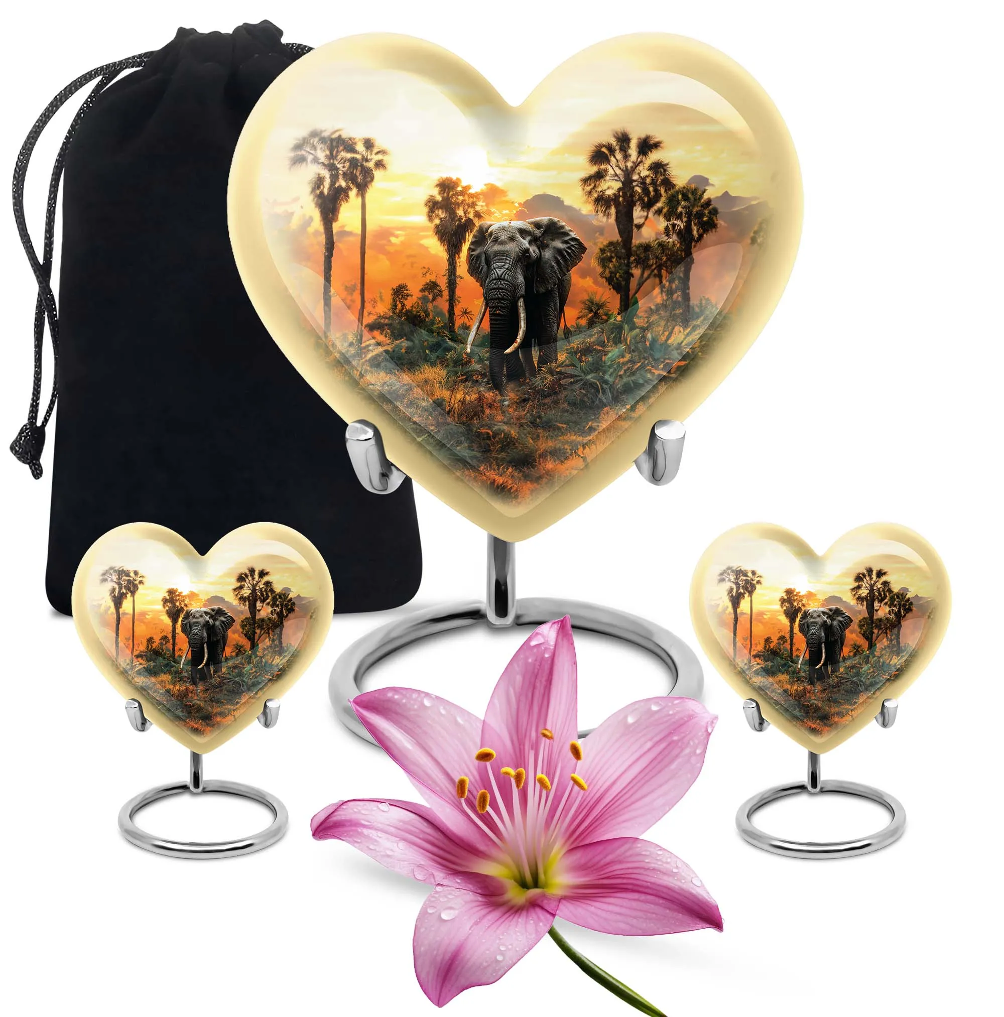 Affectionate Remembrance - Elephant Urn, Reverent Resting Place for Male