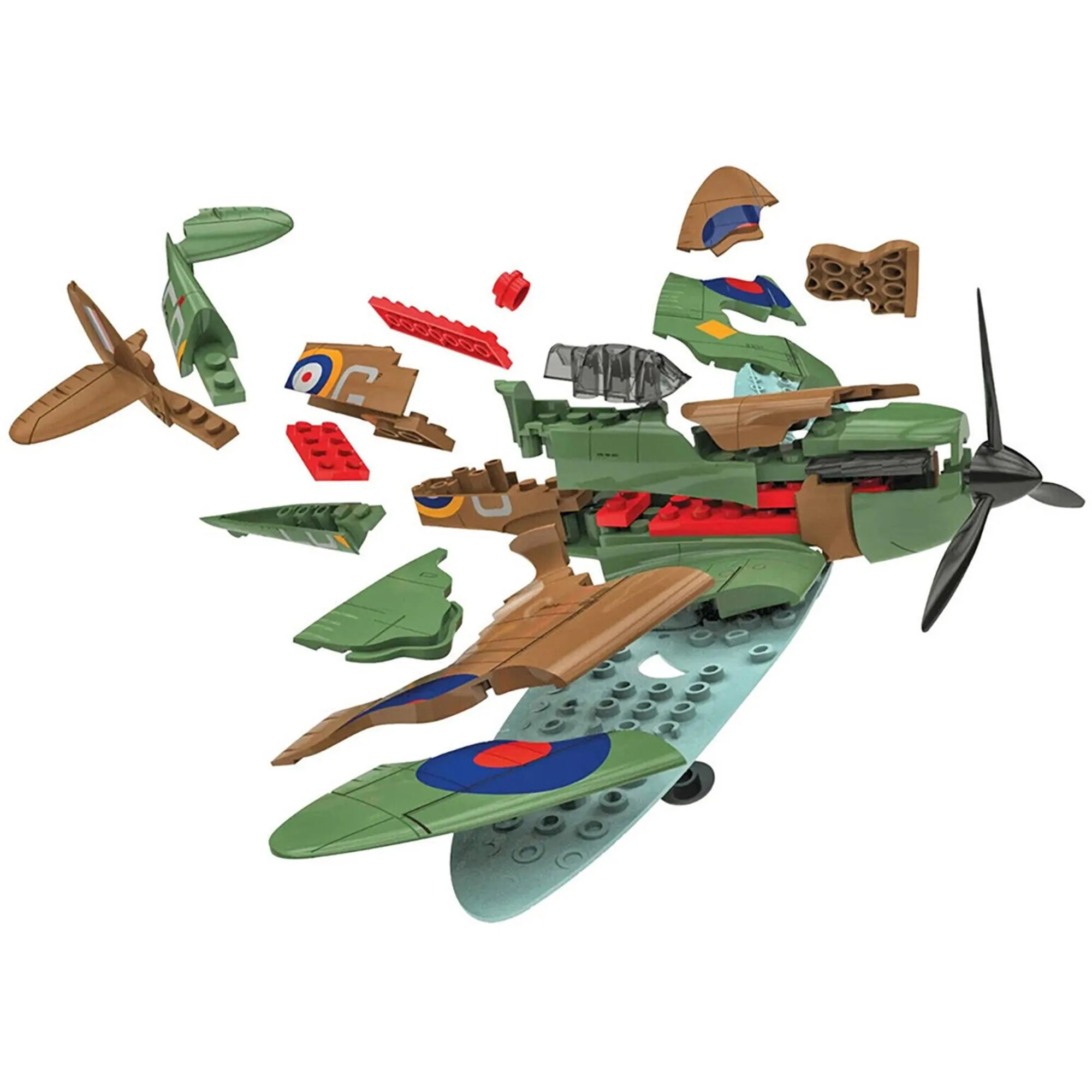 Airfix Quickbuild Skill 1 Model Airplane Kit - Spitfire Snap Together Painted