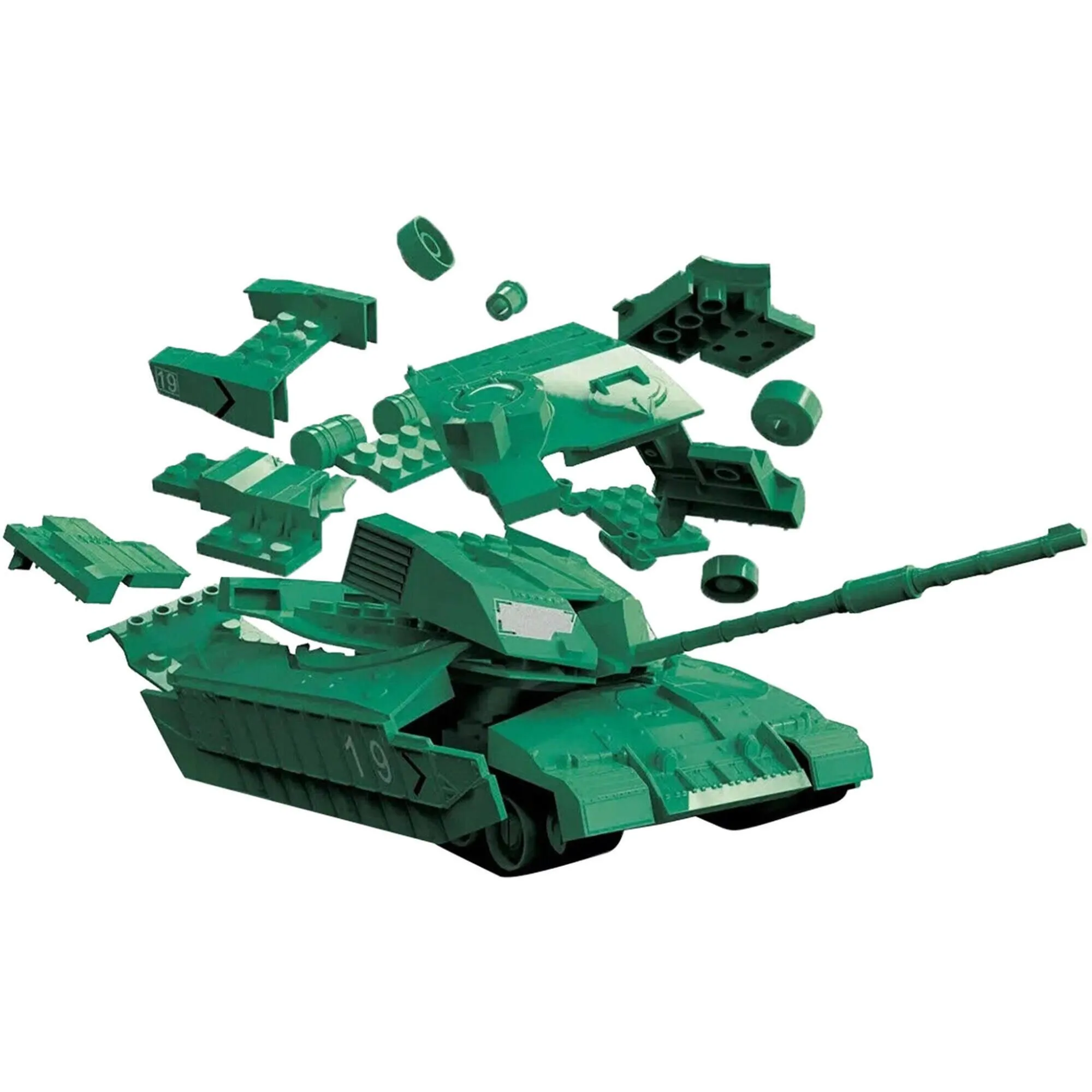 Airfix Quickbuild Skill 1 Model Kit - Challenger Tank Green Snap Together Model