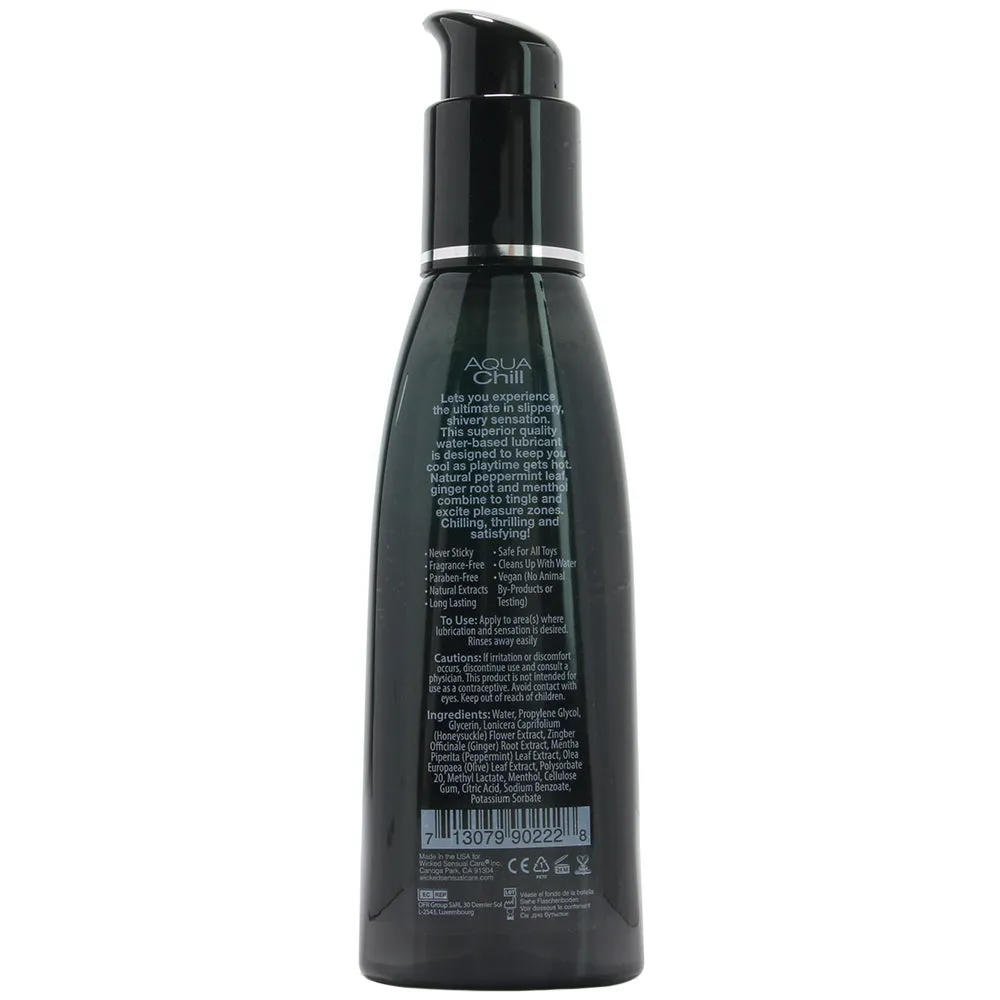 Aqua Chill Cooling Water Based Lube in 4oz/120ml