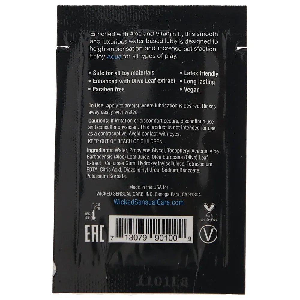Aqua Fragrance Free Water Based Lube .10oz/3ml
