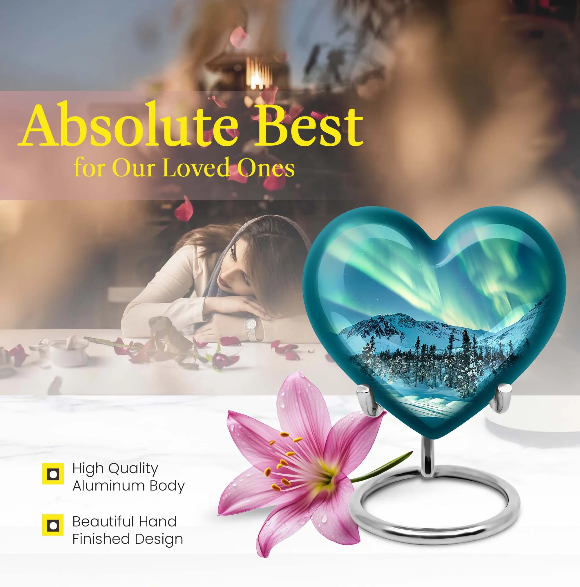 Aurora Borealis - Northern Lights Cremation Urn For Ashes