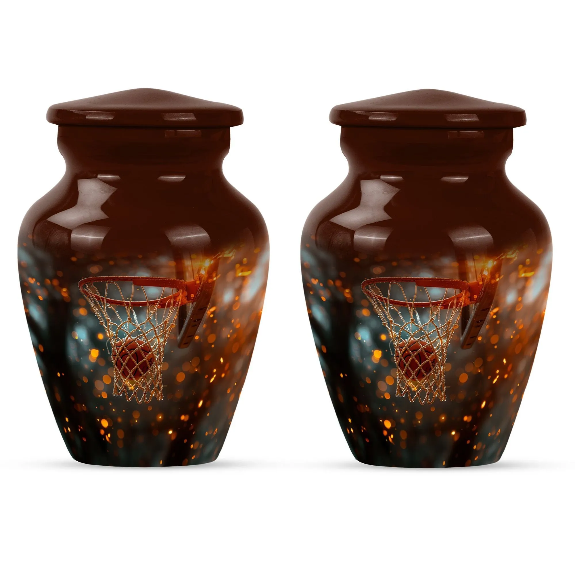 Basketball Urn: Modern Aluminium Memorial Urn for Adults