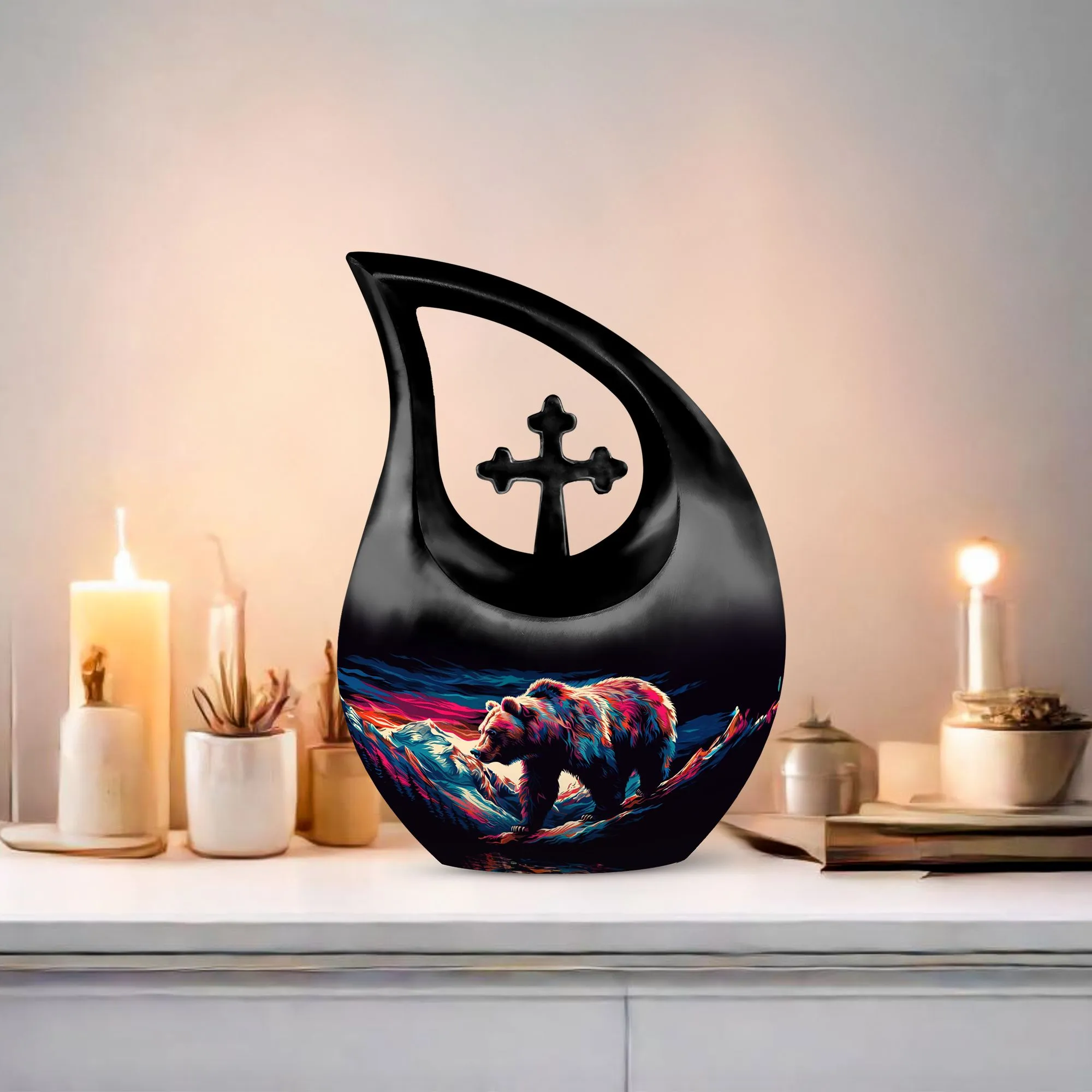 Bear Embrace - Aesthetic Memorial Large Urn for Lasting Memories