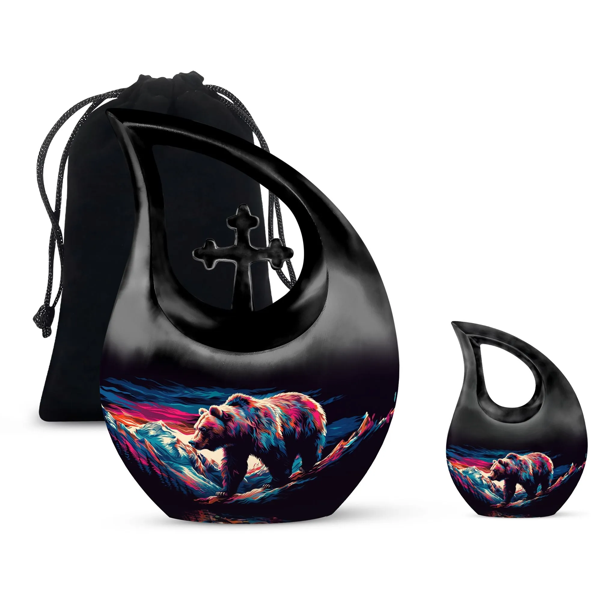Bear Embrace - Aesthetic Memorial Large Urn for Lasting Memories