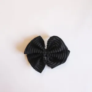 Black Ribbed Cozy Butterfly   Dainty