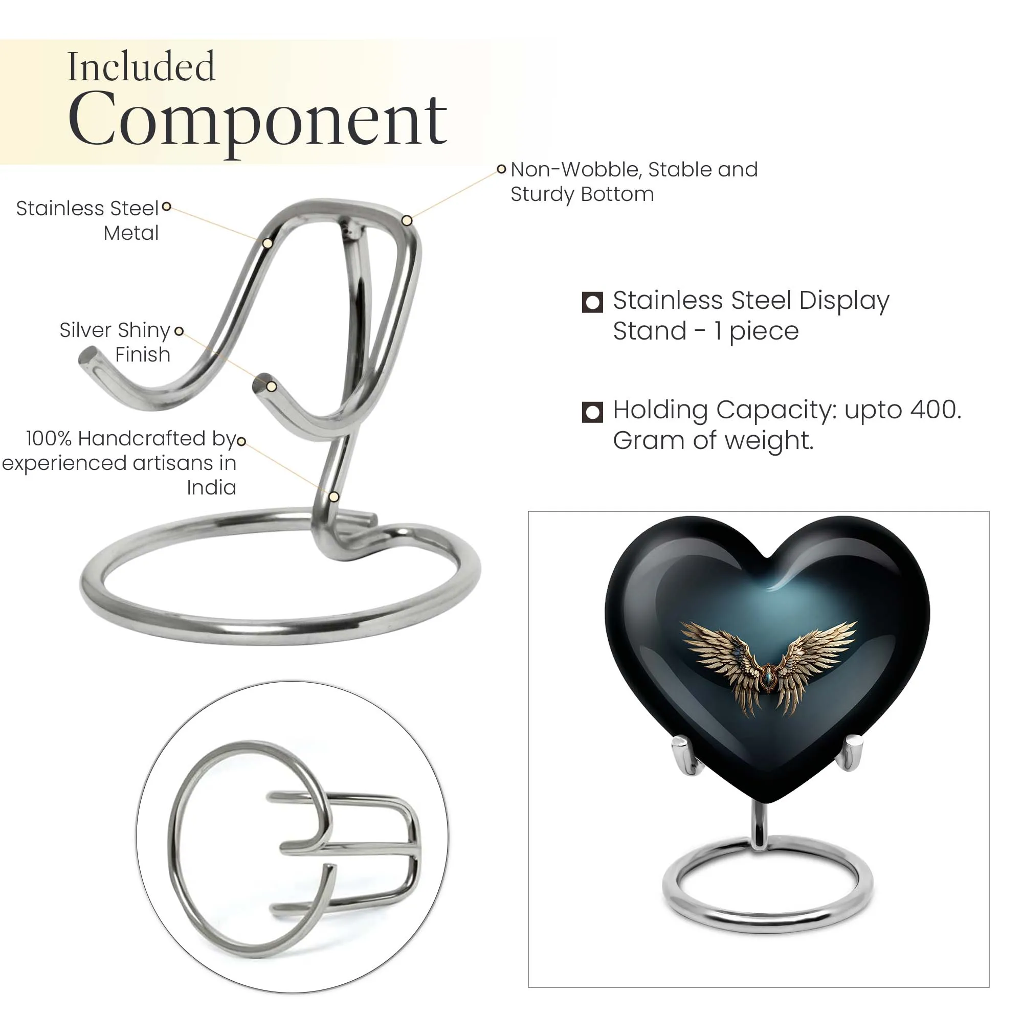 Blue Wings Heart Tribute: An Memorial Urn for Adult Ashes