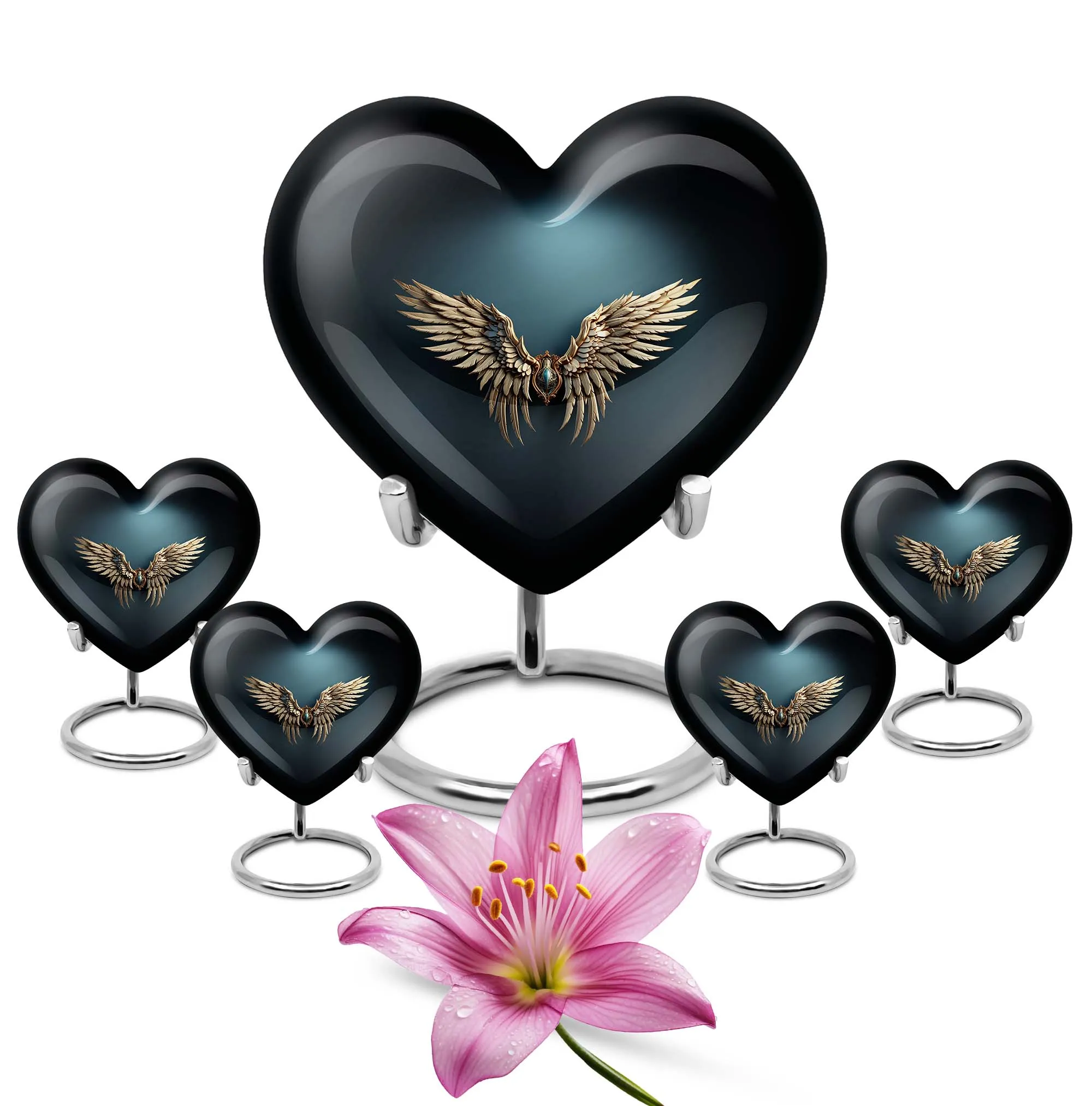 Blue Wings Heart Tribute: An Memorial Urn for Adult Ashes