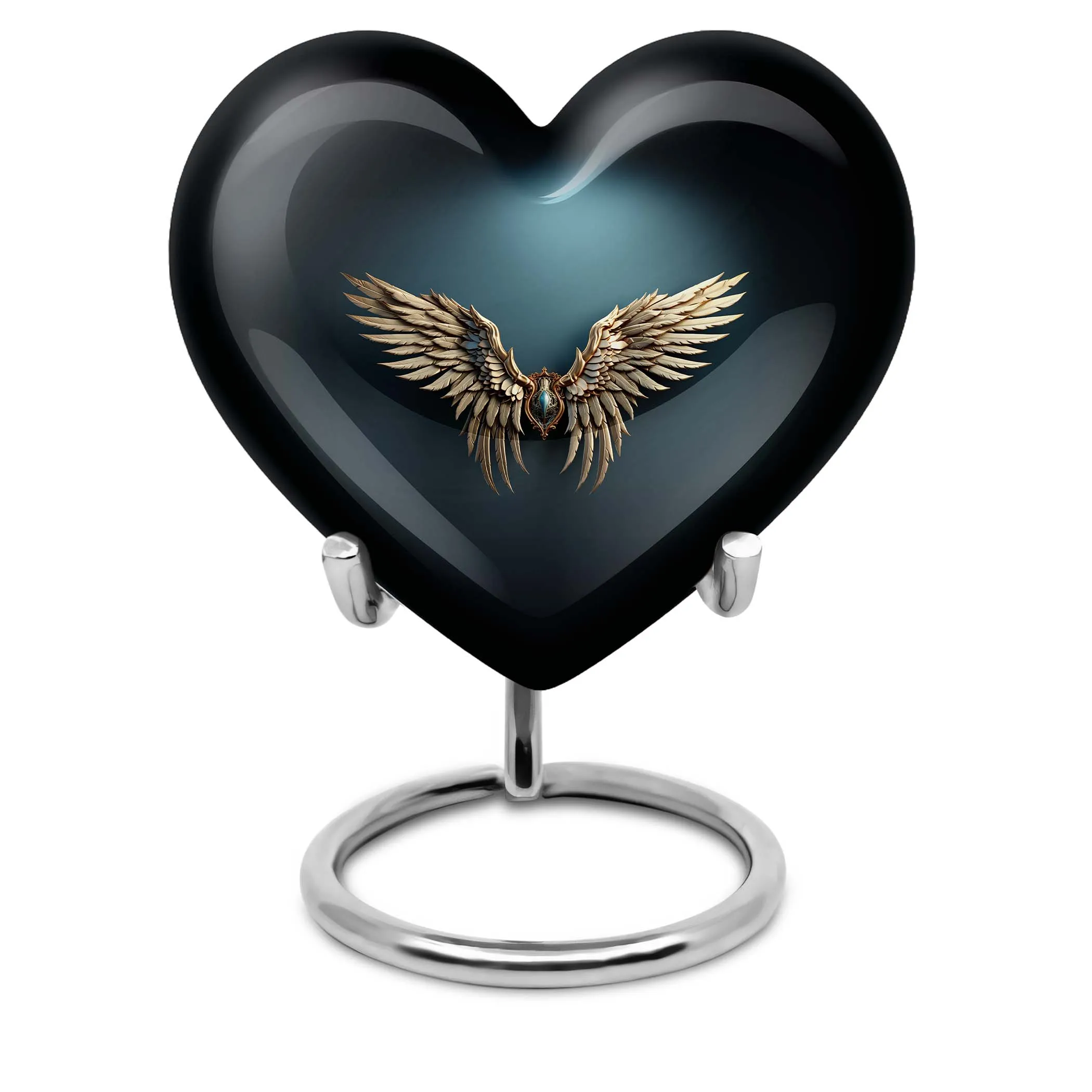 Blue Wings Heart Tribute: An Memorial Urn for Adult Ashes