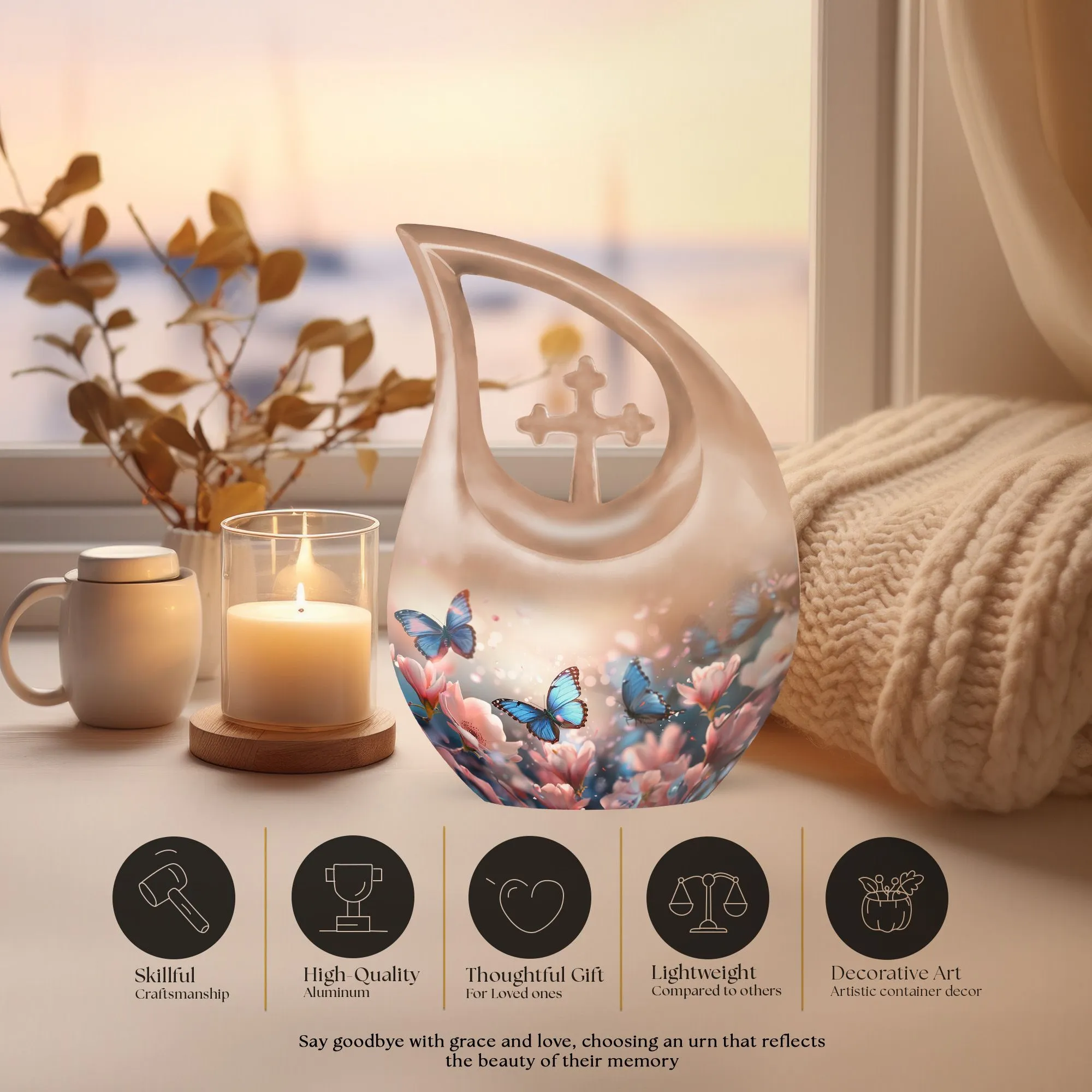 Butterfly Tribute: Affordable Transformation Memorial Urn