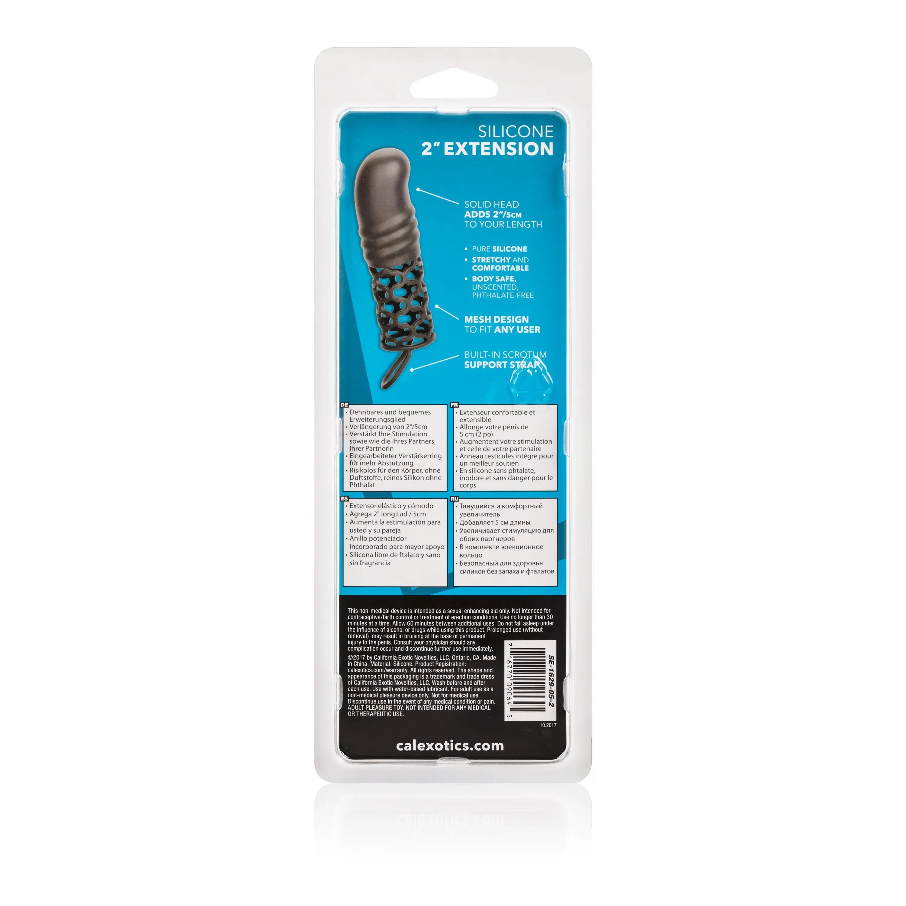 California Exotics - Silicone 2" Penis Extension (Black)