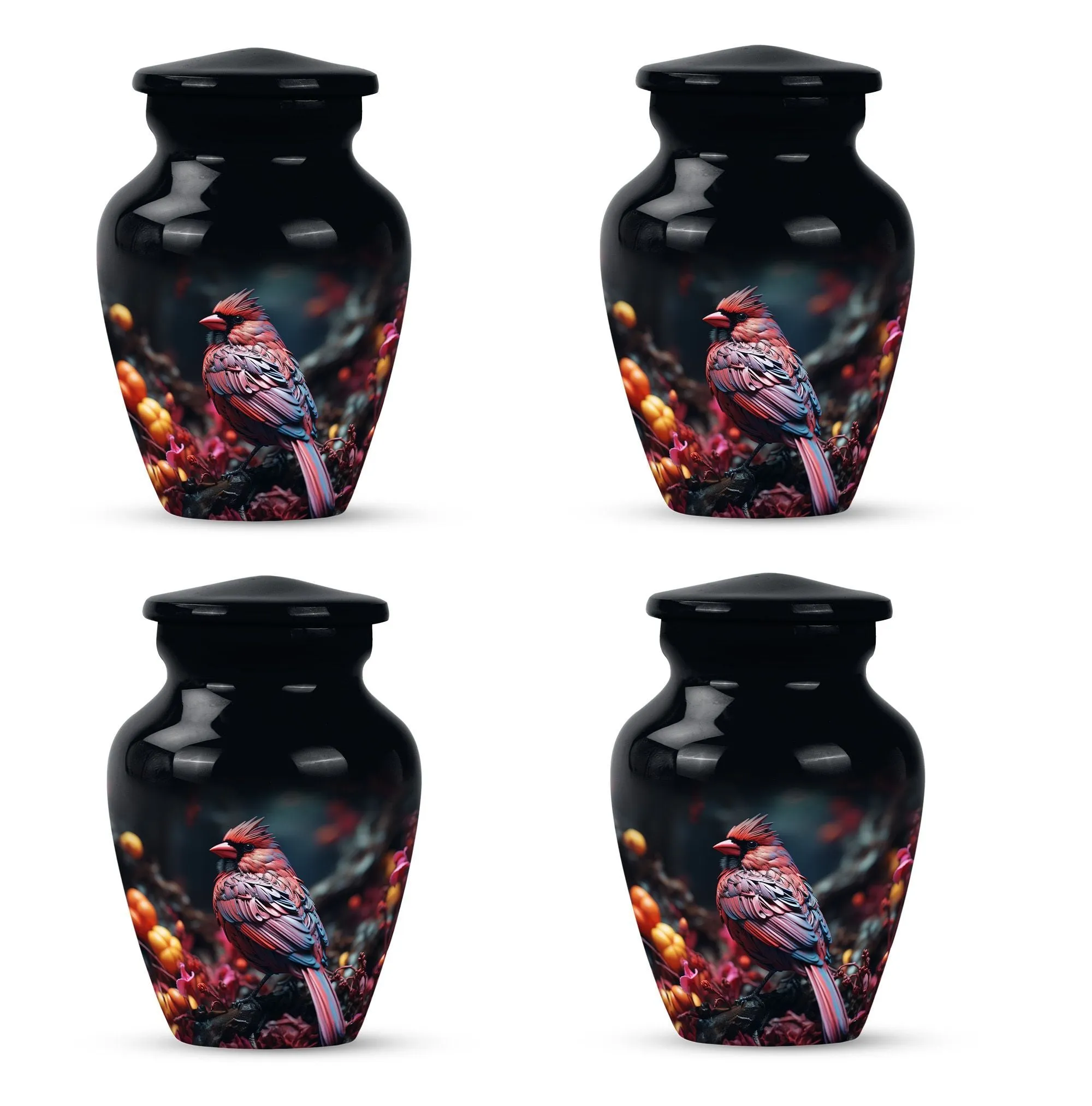 Cardinal Bird  : Large Empathy Urn to Remember the Departed