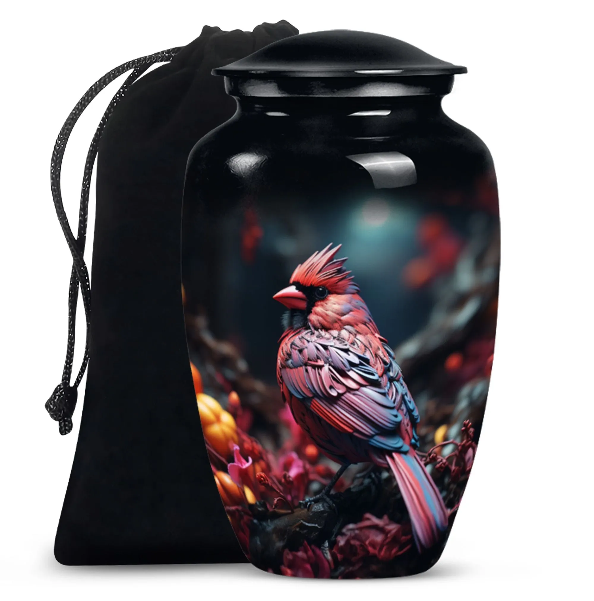 Cardinal Bird  : Large Empathy Urn to Remember the Departed