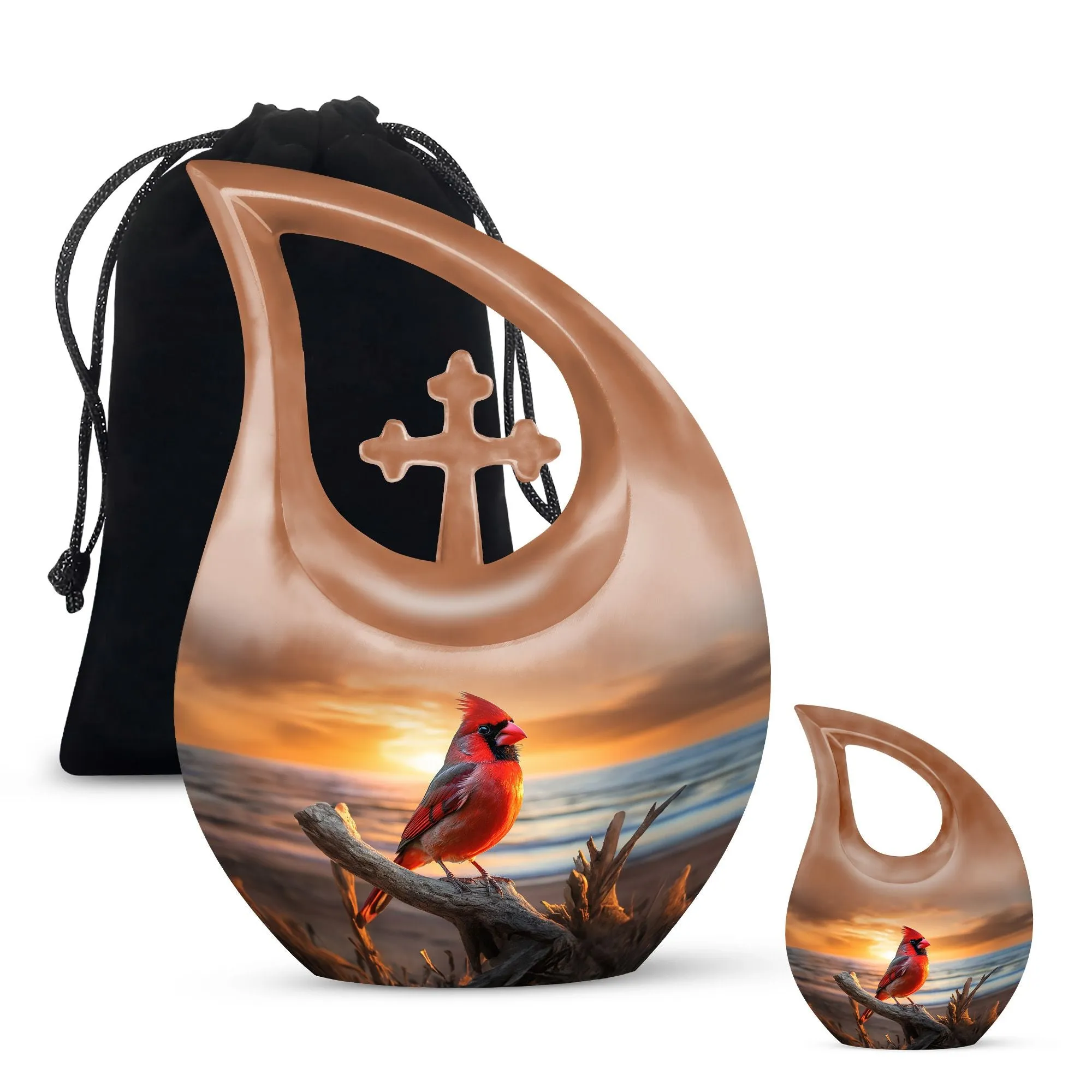 Cardinal Bird' Urn: Keepsake Cremation Urn For Human Ashes