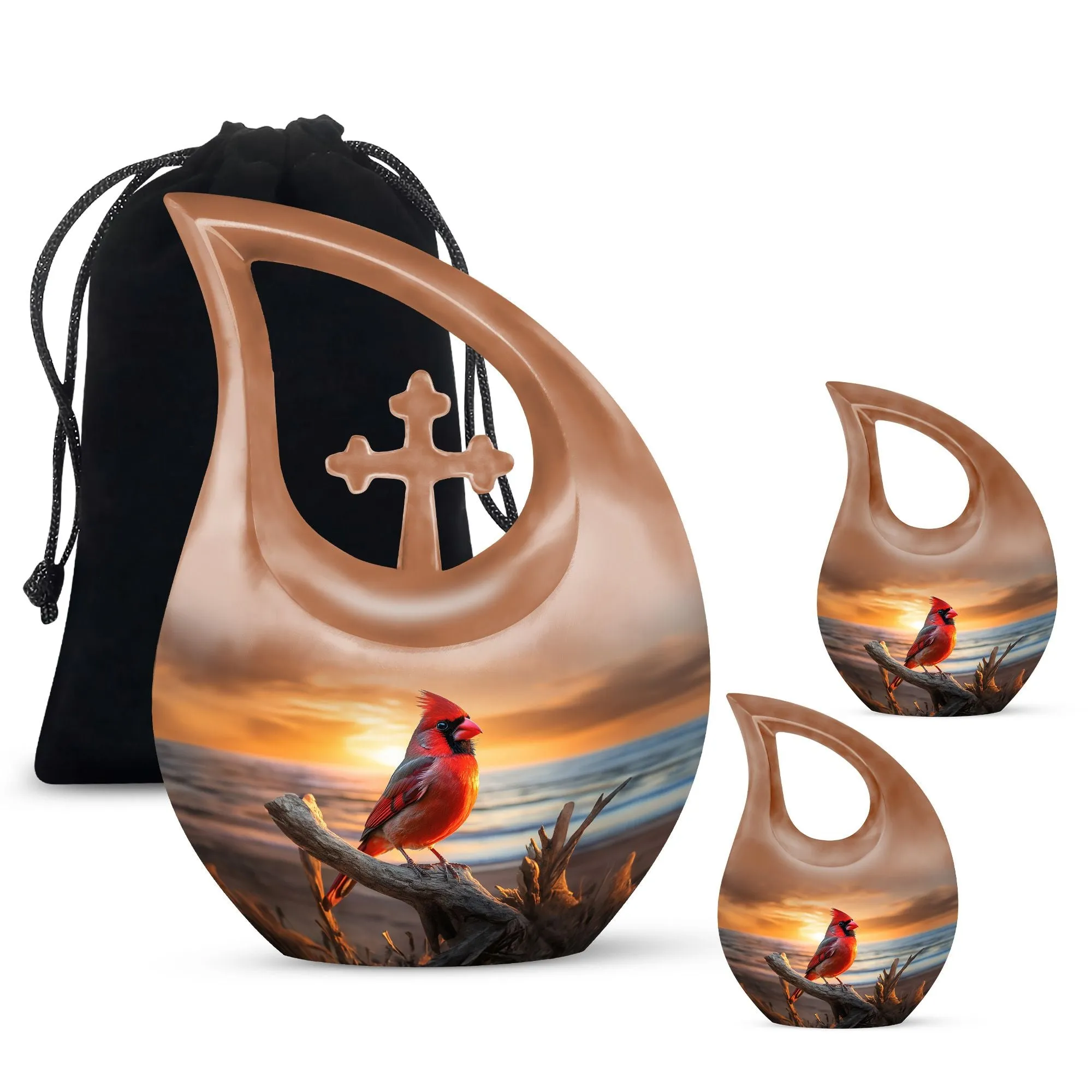 Cardinal Bird' Urn: Keepsake Cremation Urn For Human Ashes