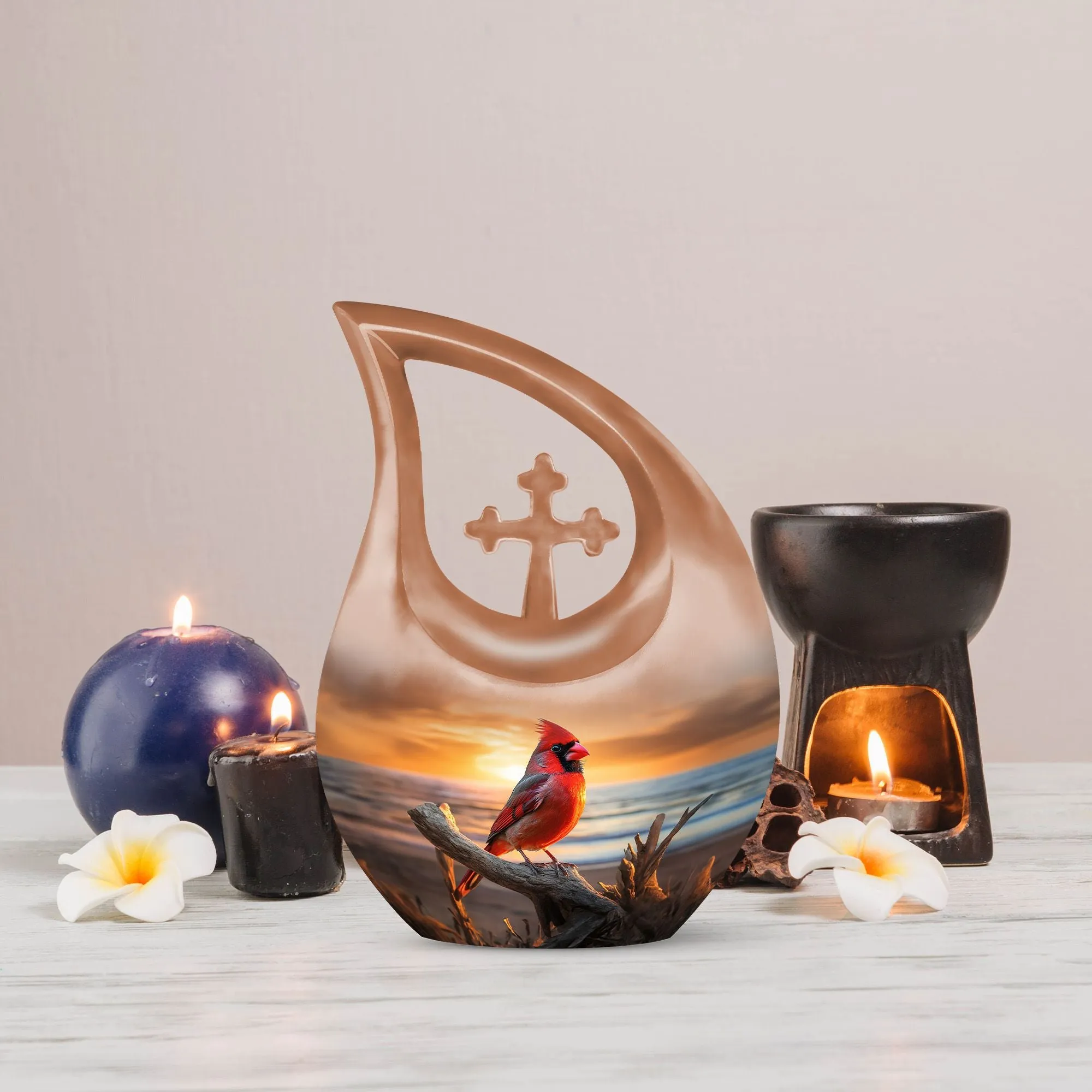 Cardinal Bird' Urn: Keepsake Cremation Urn For Human Ashes