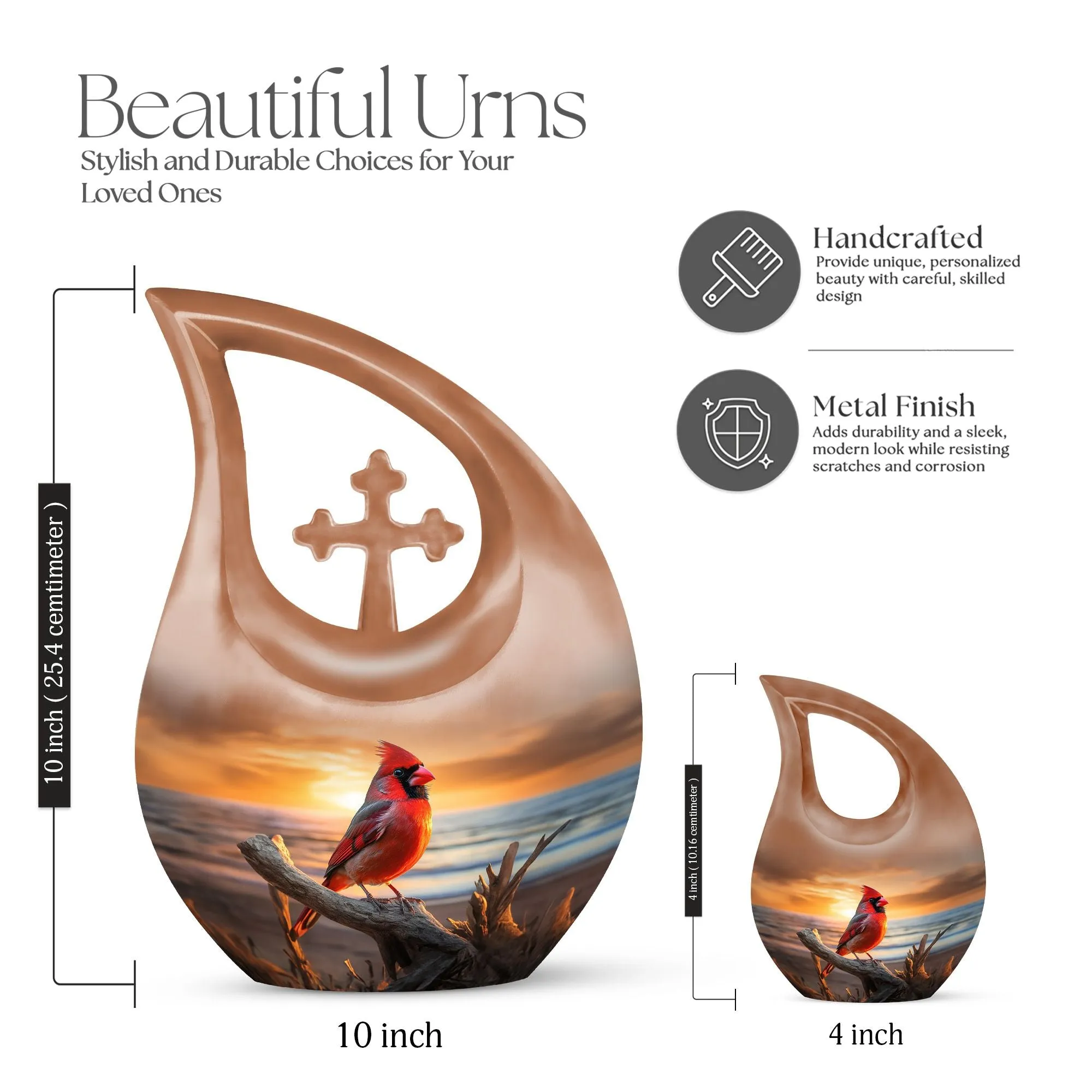 Cardinal Bird' Urn: Keepsake Cremation Urn For Human Ashes