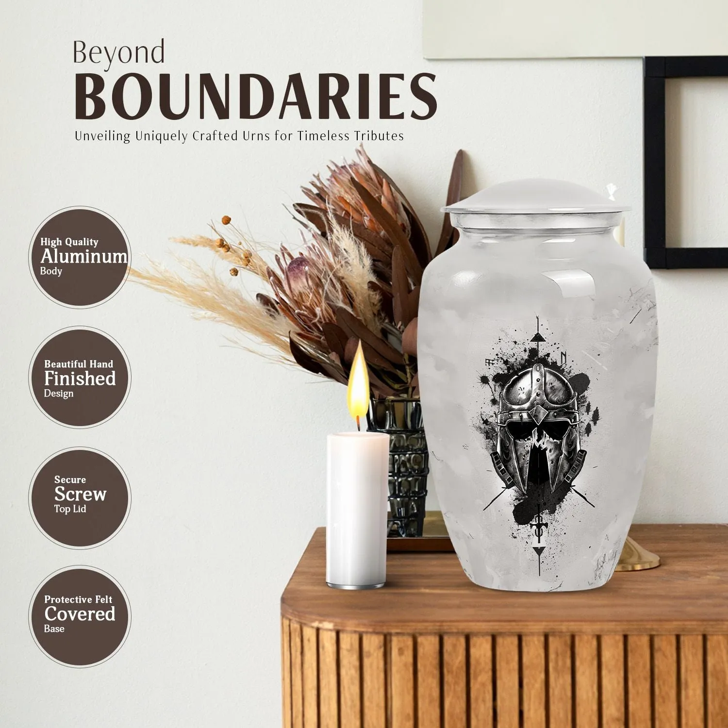 Catholic Commemoration: Prestigious Large Urn For Ashes