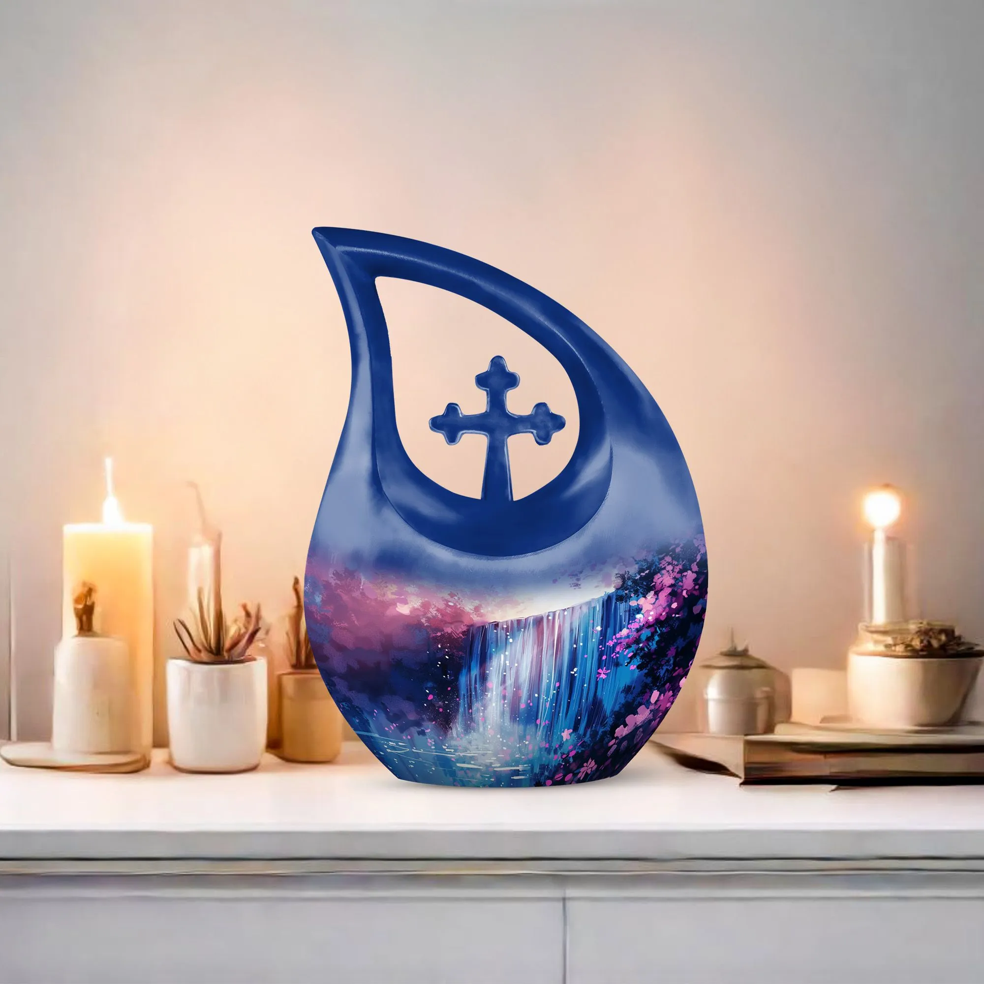 Classy Spring's Symphony Aluminium Memorial Urn For Ashes
