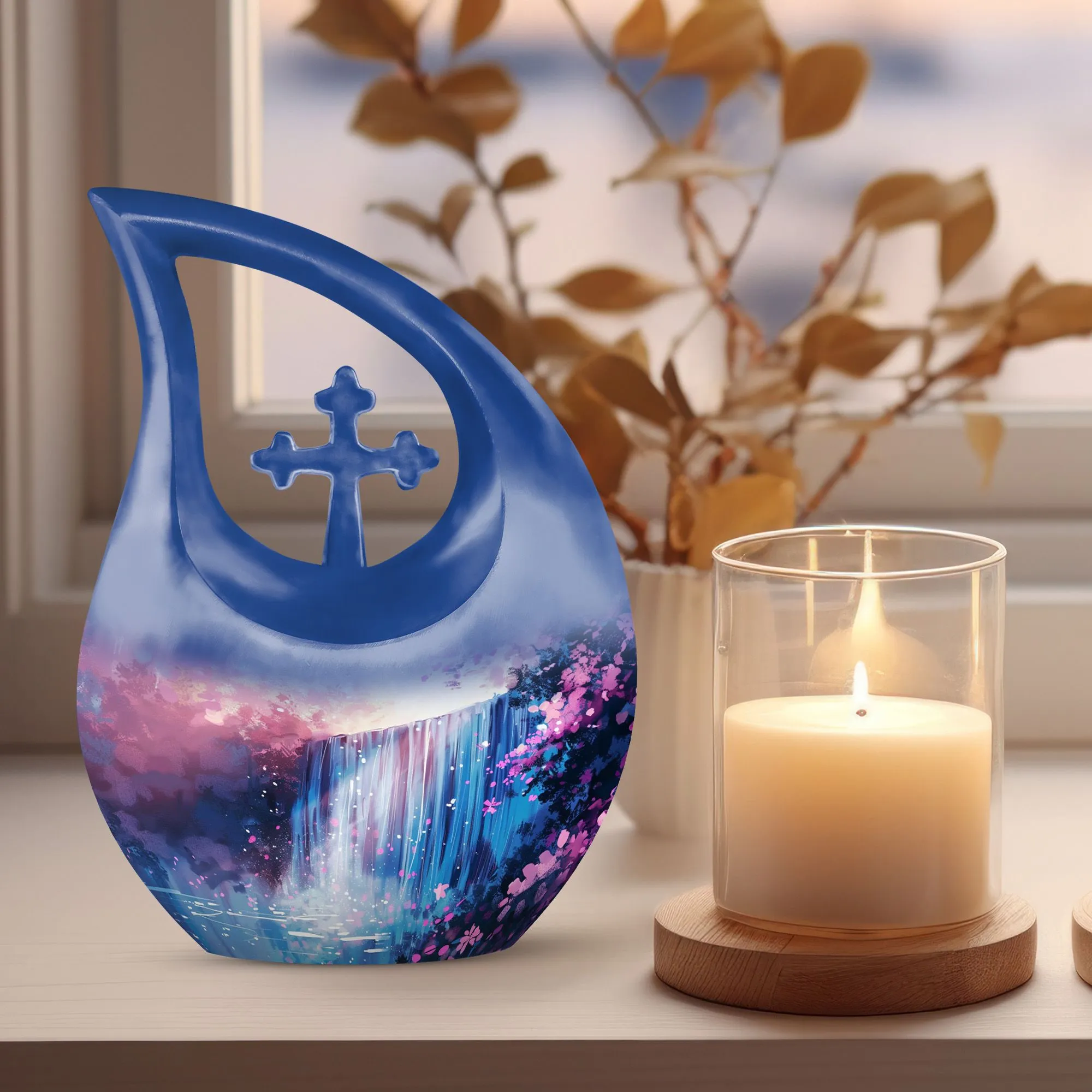 Classy Spring's Symphony Aluminium Memorial Urn For Ashes