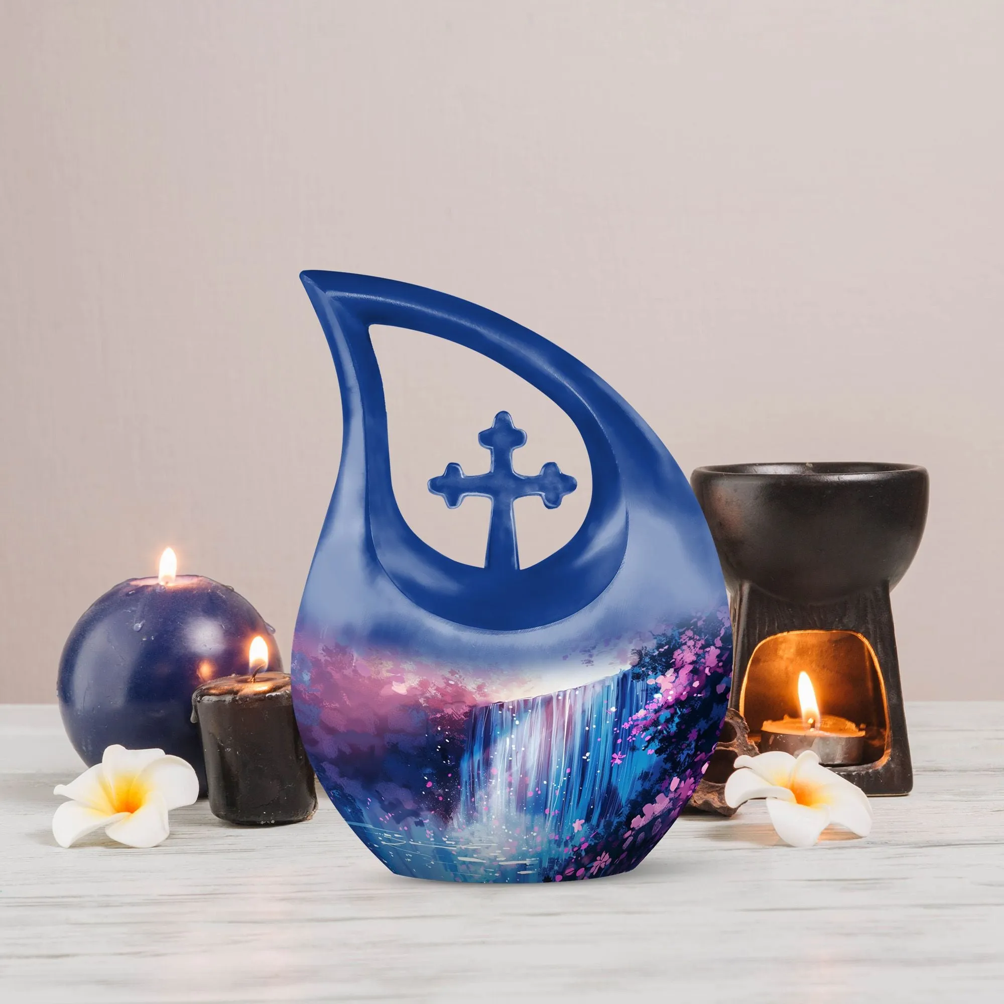 Classy Spring's Symphony Aluminium Memorial Urn For Ashes