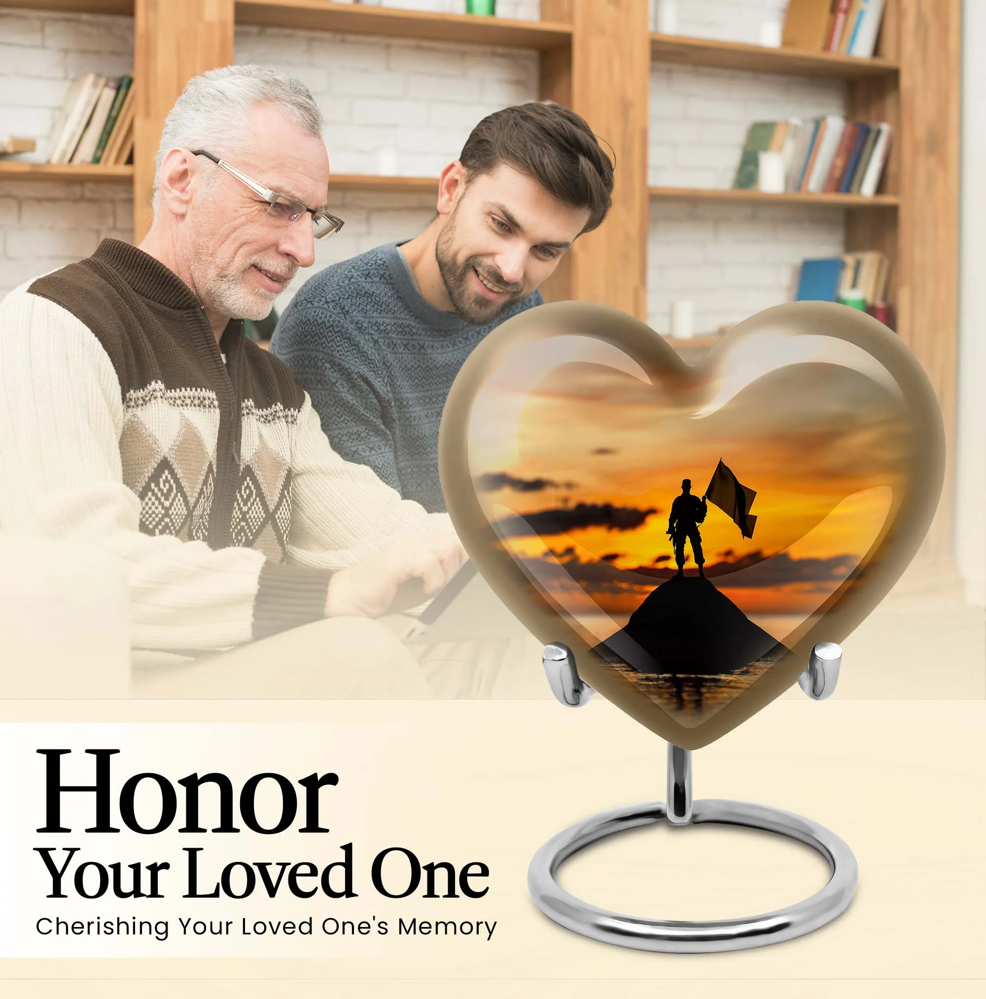 Commemorative Military Cremation Urn: Heartfelt Medium Urn