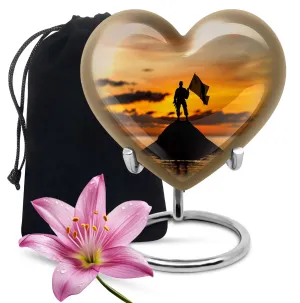 Commemorative Military Cremation Urn: Heartfelt Medium Urn