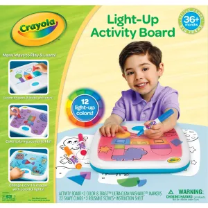 Crayola Light-Up Activity Board Shape and Color Exploration Set
