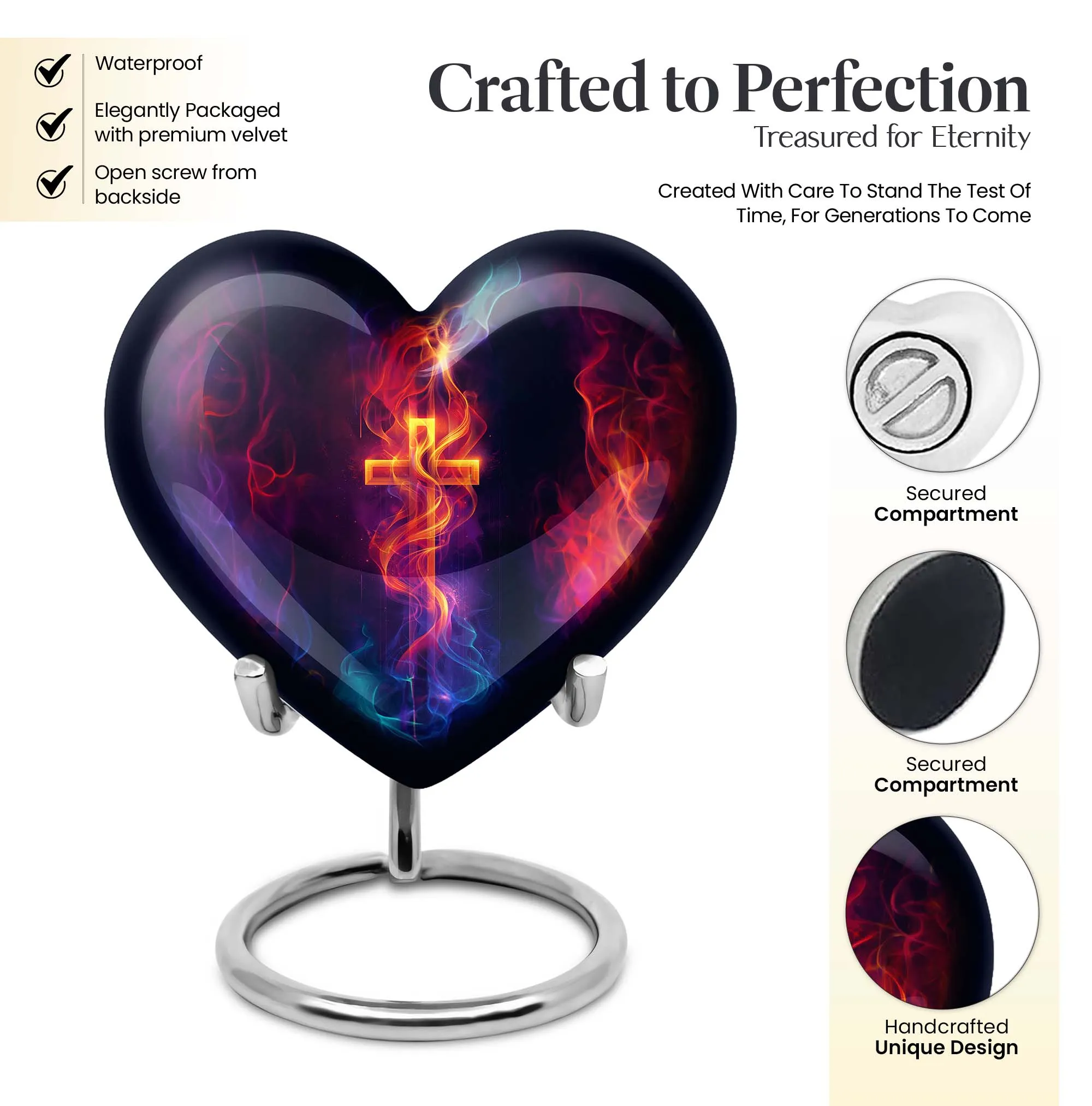 Cross Urn: Exquisite Memorial Urn for Men - Cremation Keepsake