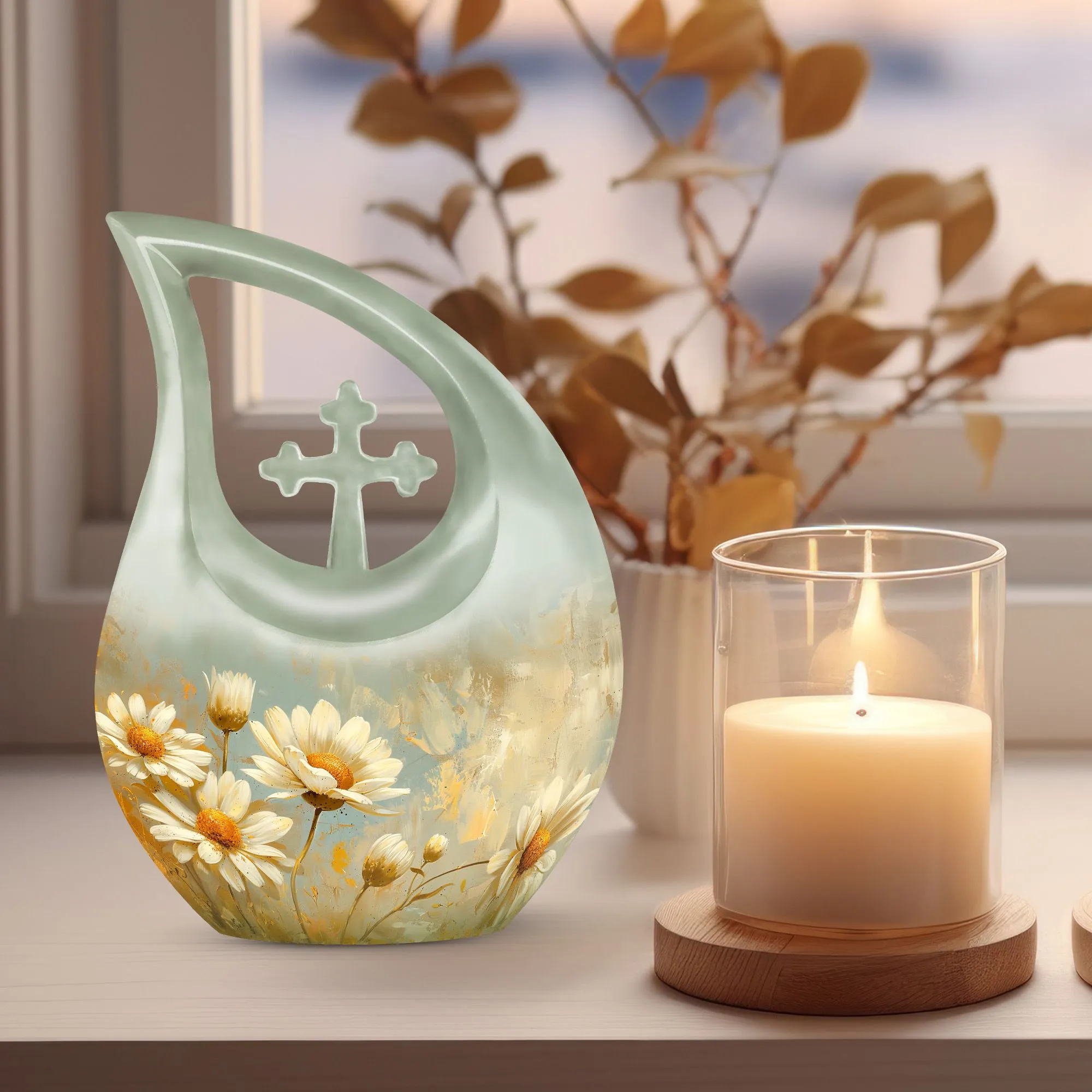 Dance Of Daisies - Memorial Urn for Cherished Remembrance