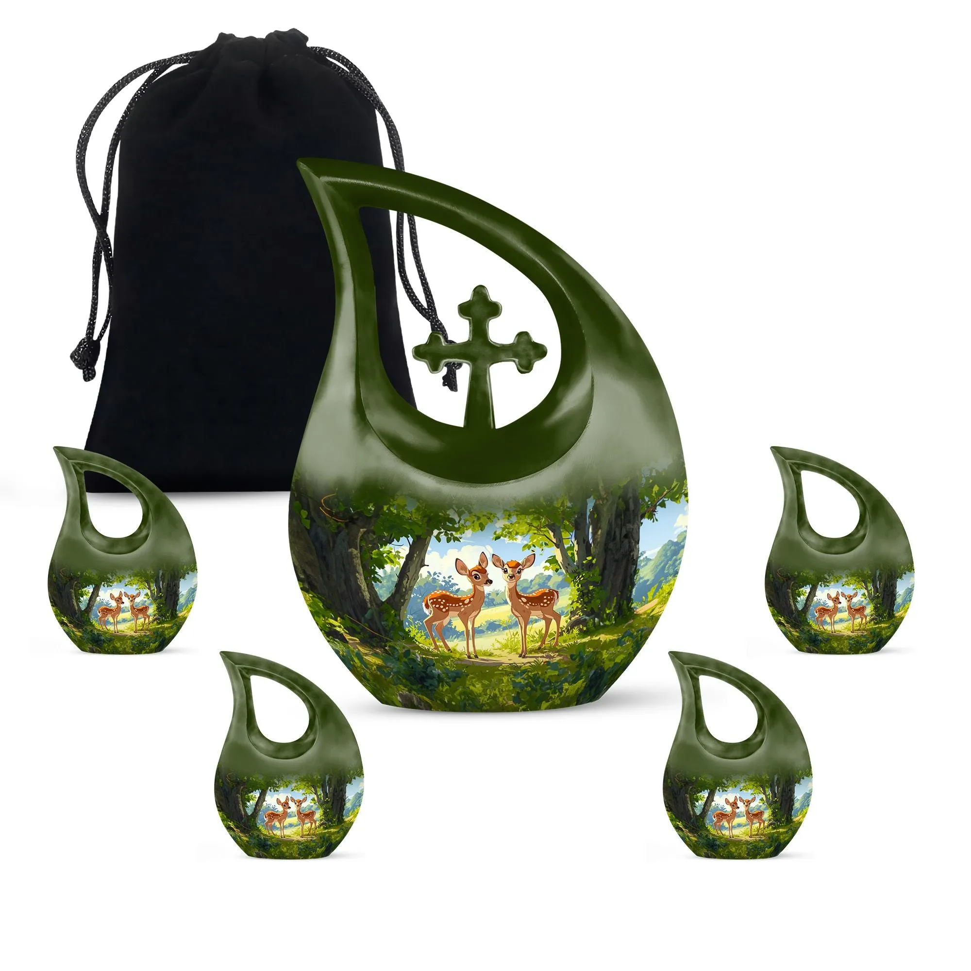 Deer Cremation Urns For Ashes Adult Male Large Memorial & Funeral Urn