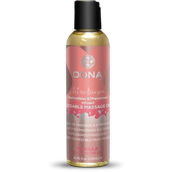 Dona - Let Me Kiss You Aphrodisiac and Pheromone Infused Kissable Massage Oil 3.75oz
