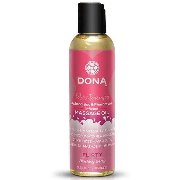 Dona - Let Me Tease You Aphrodisiac and Pheromone Infused Flirty  Blushing Berry Massage Oil 3.75oz