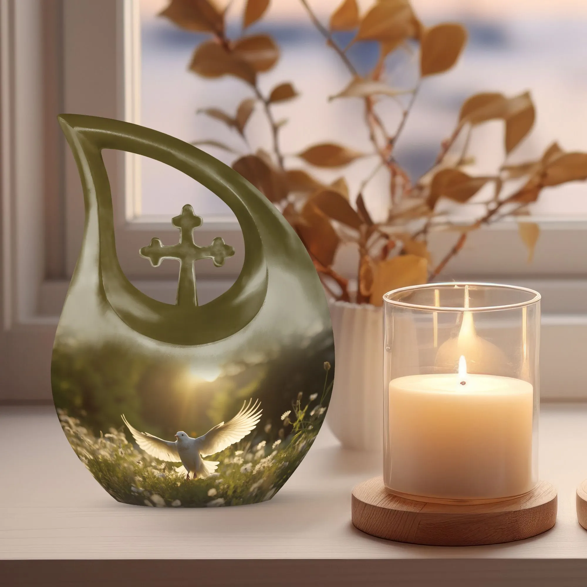 Dove Bird Tribute - Adult Cremation Urn bringing Peace and Solace