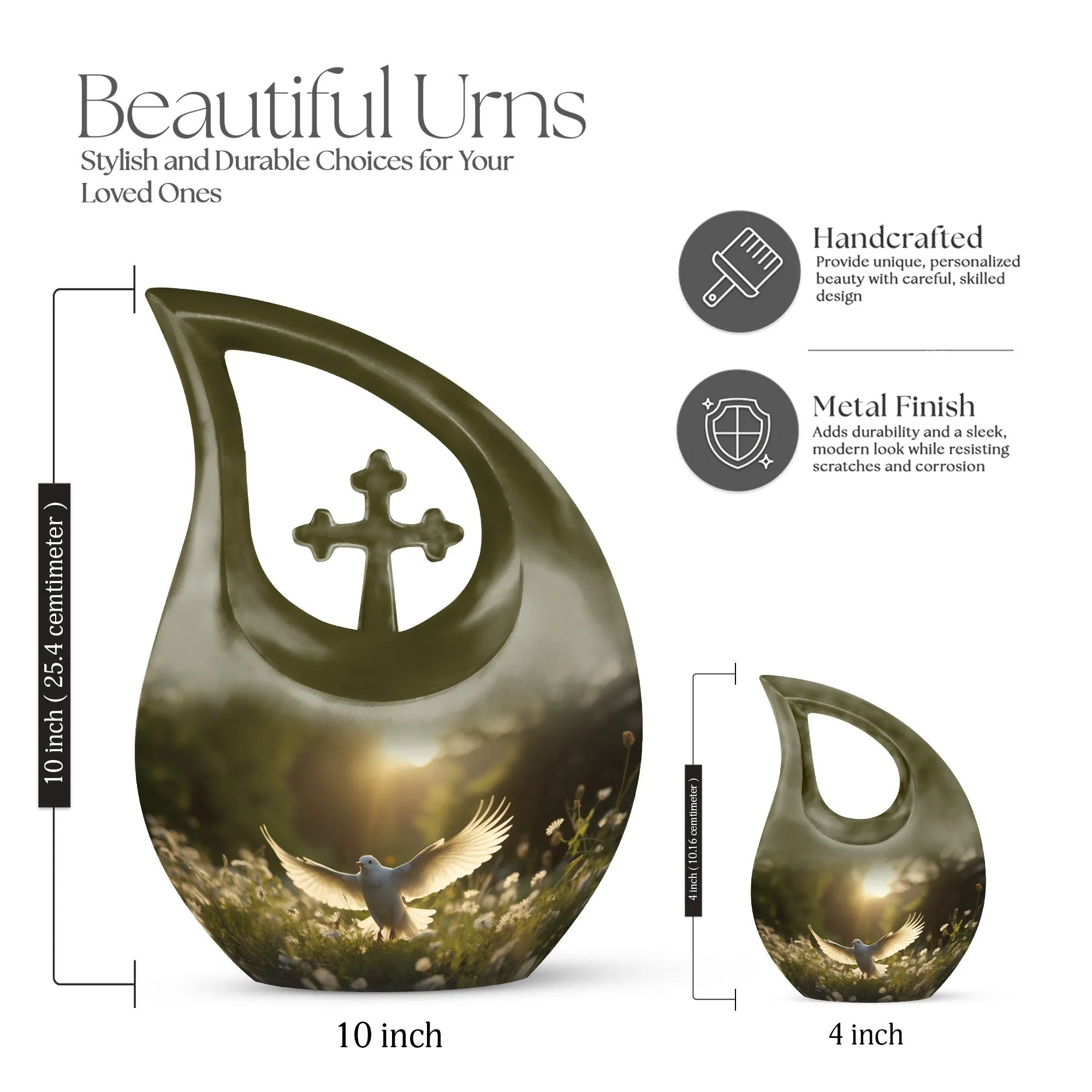 Dove Bird Tribute - Adult Cremation Urn bringing Peace and Solace