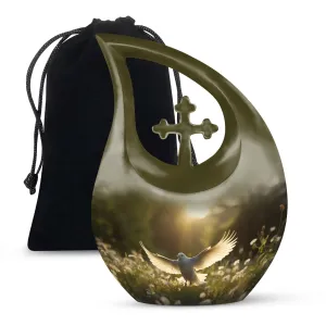 Dove Bird Tribute - Adult Cremation Urn bringing Peace and Solace