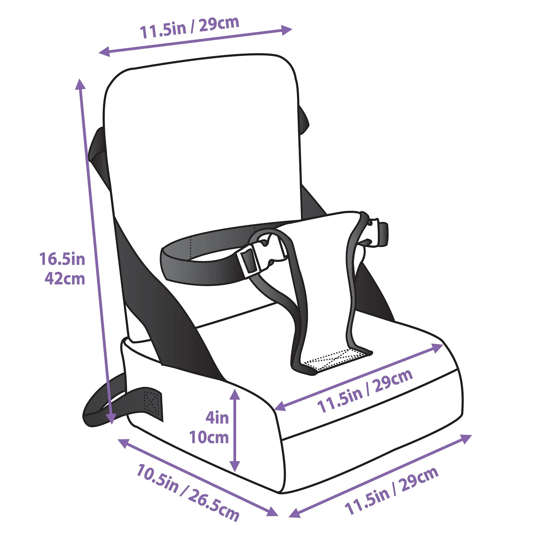 Dreambaby® Grab 'N Go Booster Seat - Navy: Portable Dining Delight