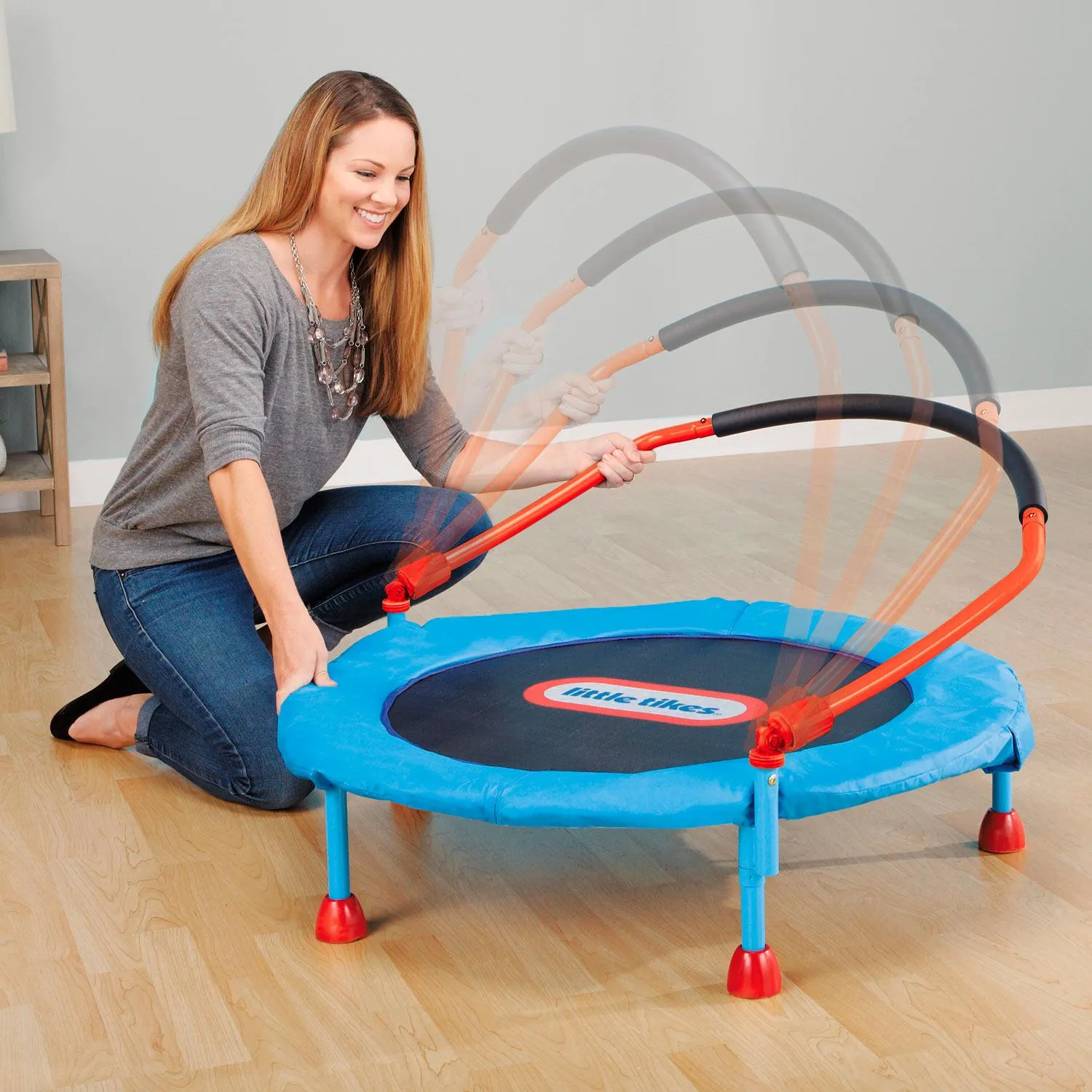 Easy Store 3ft Trampoline – Foldable Indoor Trampoline with Handlebar